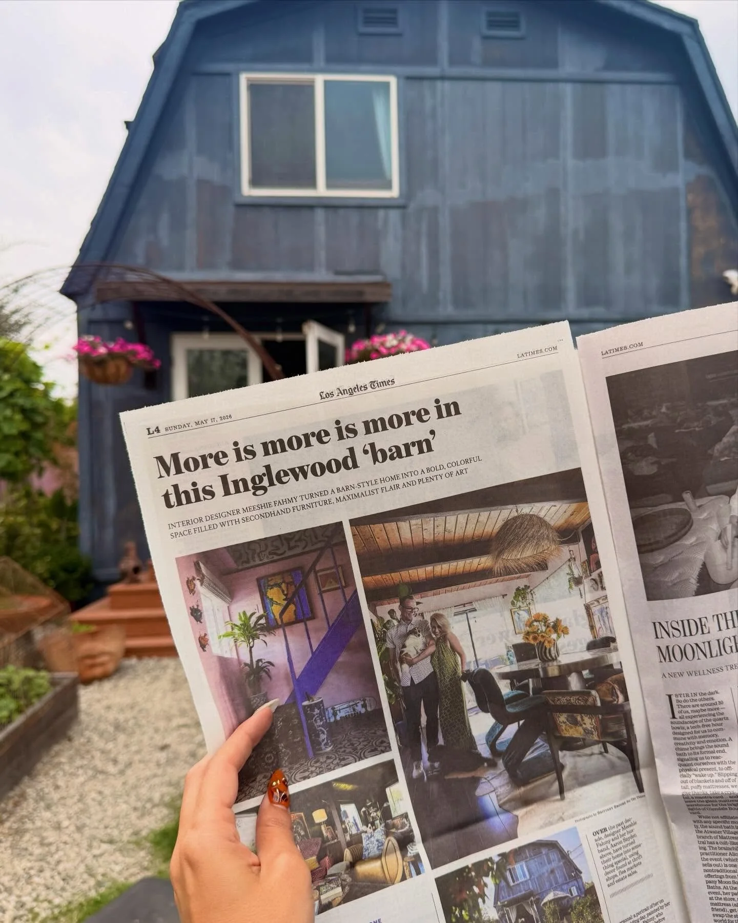 The Barnhaus is in the Sunday @latimes today! 🥹🫶🏽 so many feels and so grateful. Our home is not fancy, but she&rsquo;s for sure a good time and she&rsquo;ll definitely make you want to stay a while. Home is more than 4 walls&hellip;it&rsquo;s a t