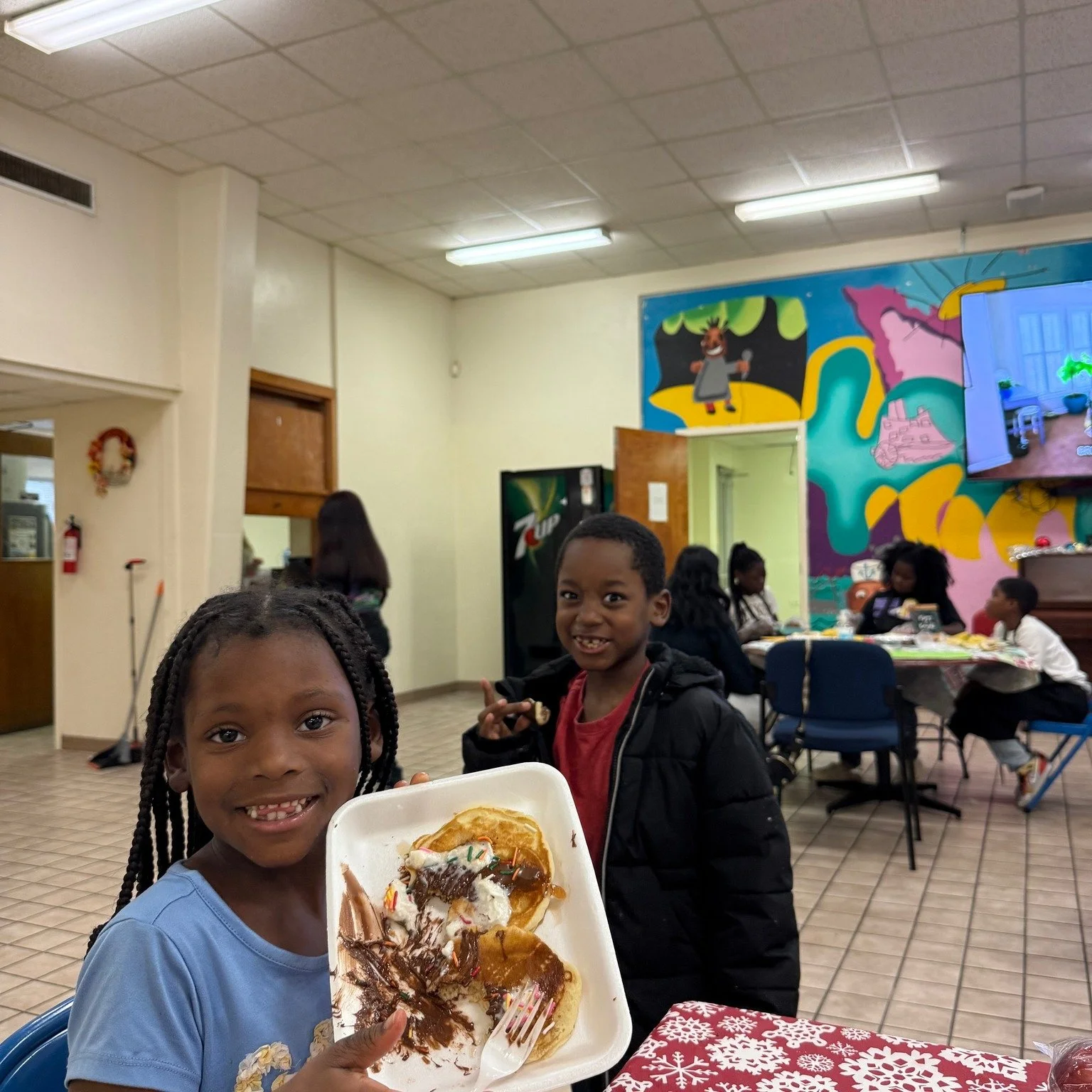Our Kate Ross afterschool students spent the afternoon mixing batter, flipping pancakes, and whisking together homemade hot chocolate. 🥞☕️ They practiced measuring and following steps, helped each other with ingredients, and filled the room with lau