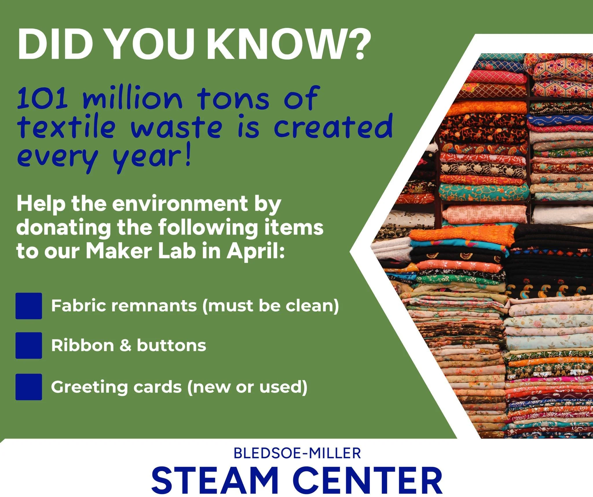 What if the materials we throw away could become something new?

If you have extra craft materials at home, consider donating them to the @wacosteamcenter. Your donation will help fuel projects for students and families while introducing sustainable 