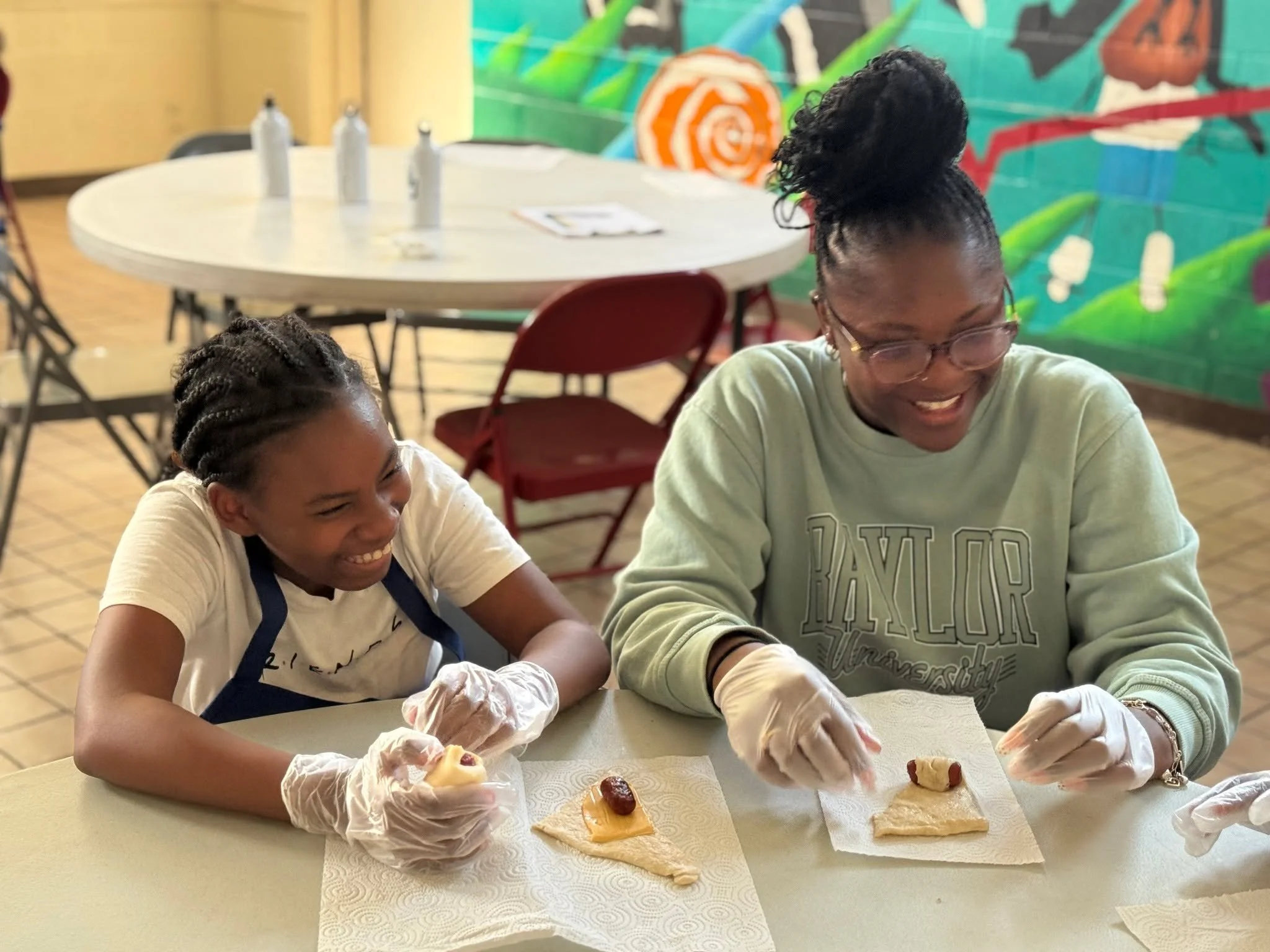 🥐🧀 Our after-school cooking club students put a fun twist on a classic by making pigs in a blanket with extra cheese for that comfort-food upgrade. 😋

As part of our daily enrichment activities, this hands-on session&mdash;led by our partners at @