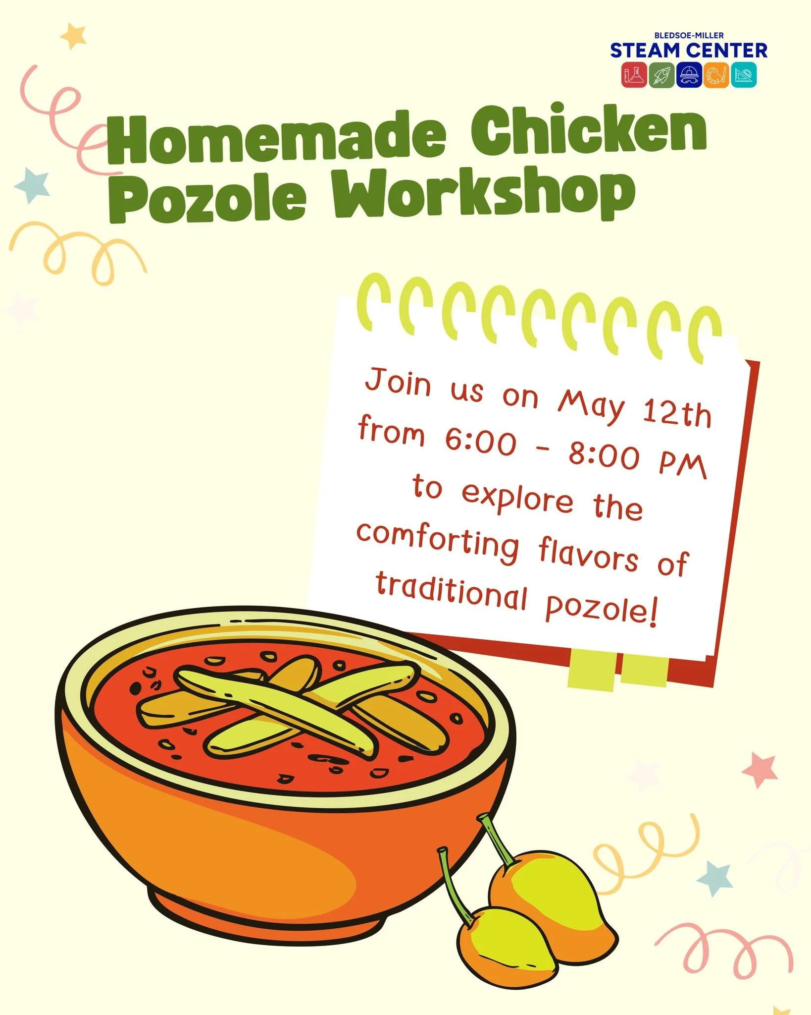 🍲✨ Warm up with a homemade classic.

Join Executive Chef Delsia Contreras of McLennan Community College Continuing Education for a hands-on workshop exploring the rich, comforting flavors of traditional chicken pozole.

You&rsquo;ll learn how to bui
