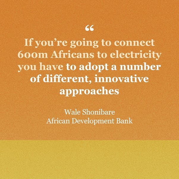 It truly takes a village. We're proud to be part of a network small companies, multilateral groups and local governments who are co-operating to electrify the rural regions of the world.⚡ Wale Shonibare from the African Development Bank emphasized th