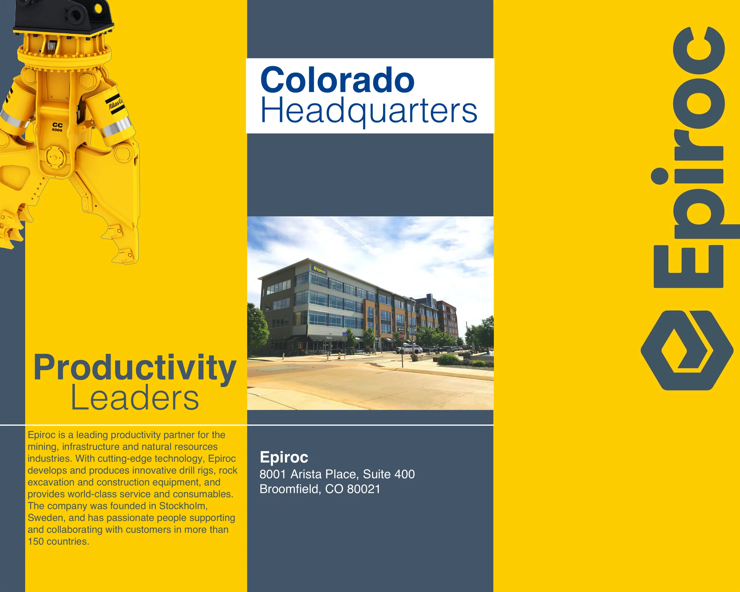 Epiroc Tri-fold Brochure Exterior