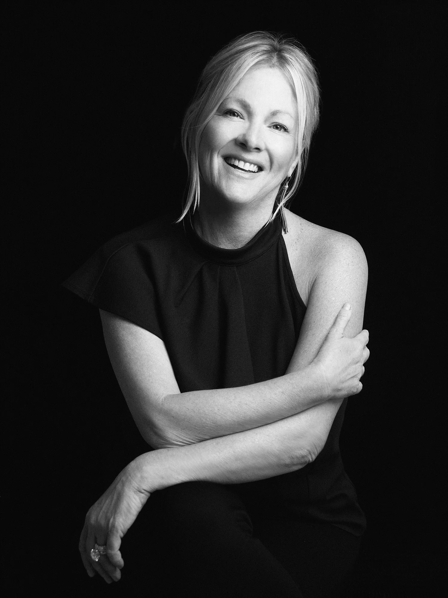 Creative black and white headshot 
