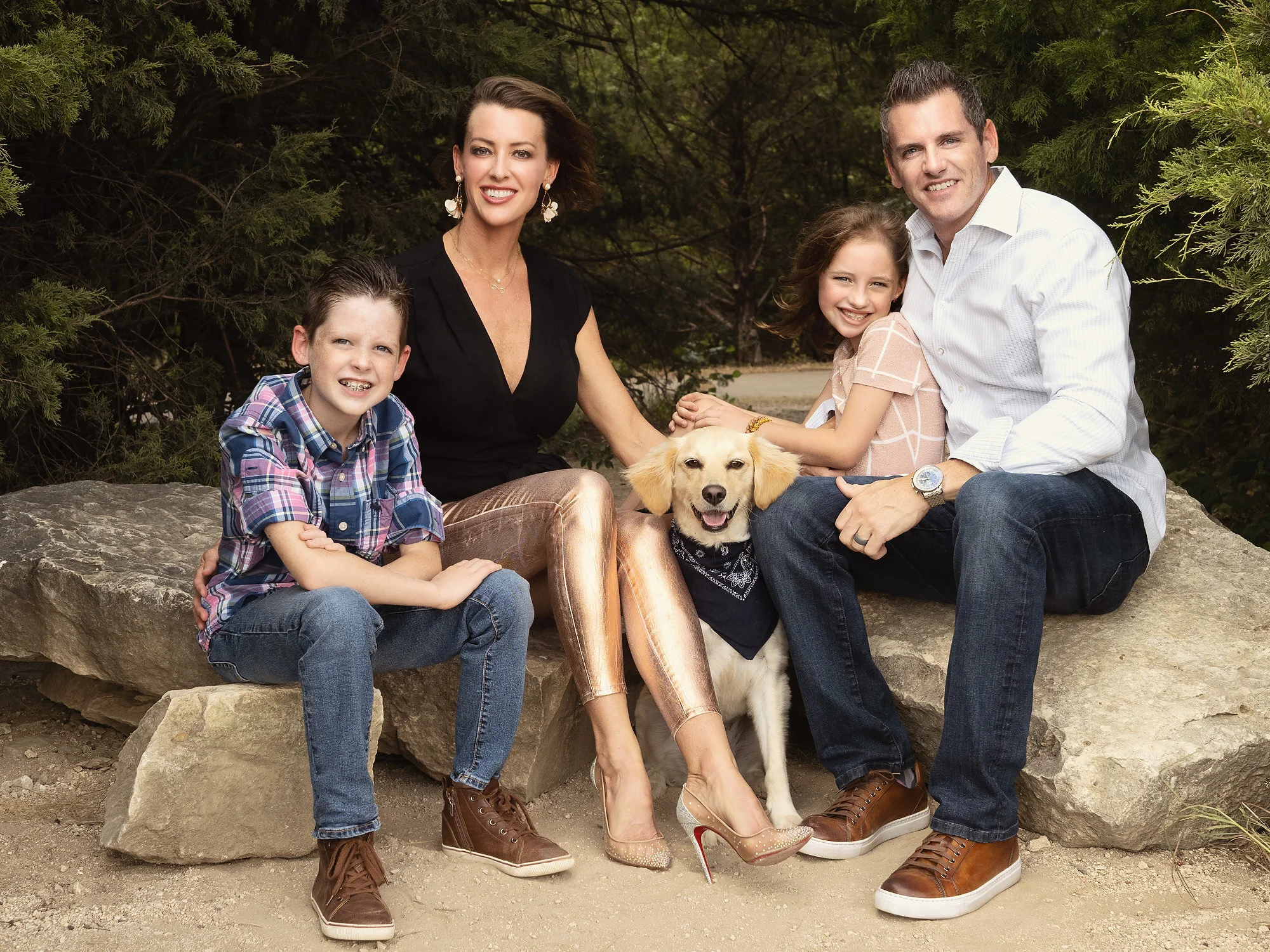 Family portrait from Arbor Hills Nature Preserve in Dallas/Plano TX