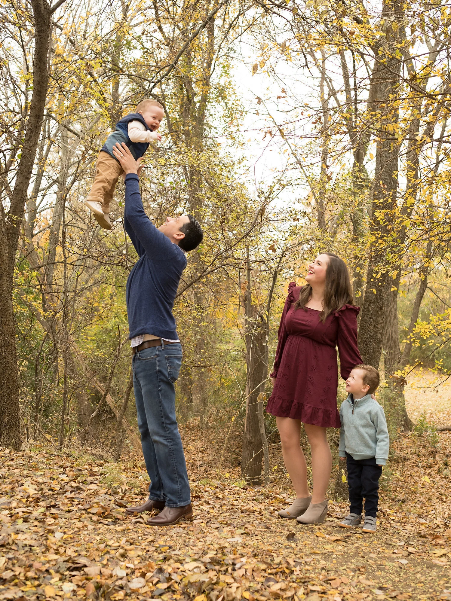 Portrait of a family at Grapevine Botanical Gardens