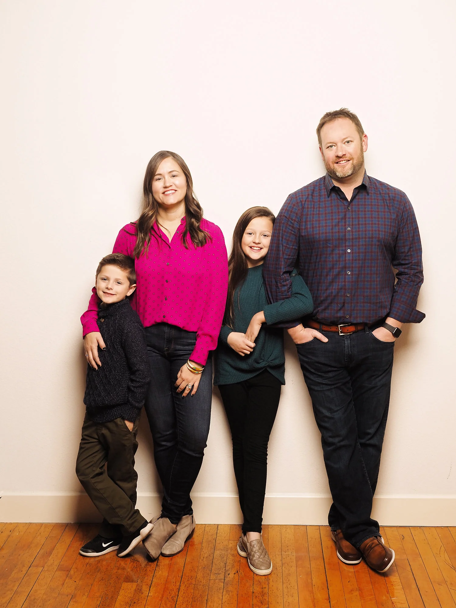 Portrait of a family in our studio