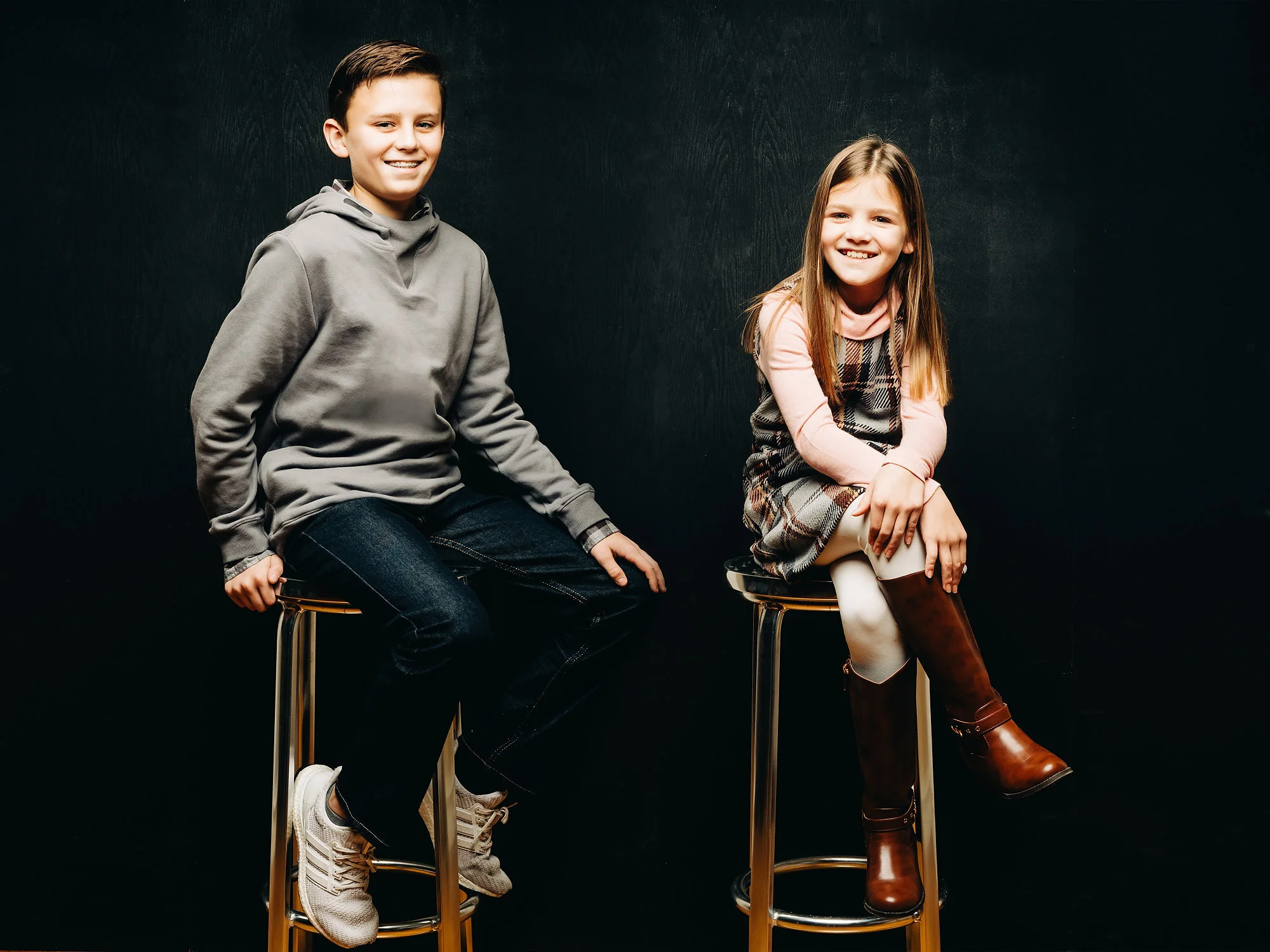Portrait of siblings taken in our studio