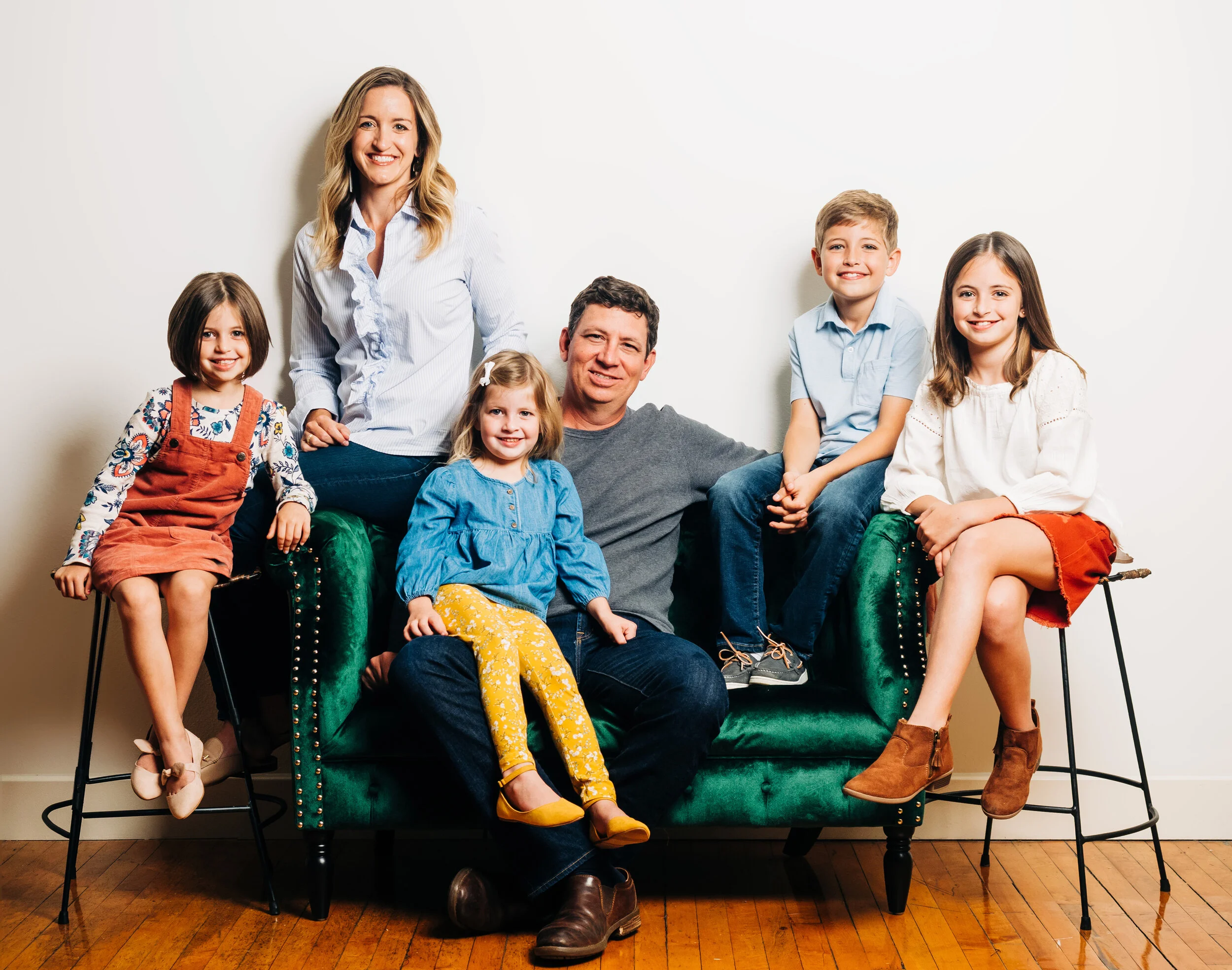 Portrait of a family in our downtown Dallas studio 2