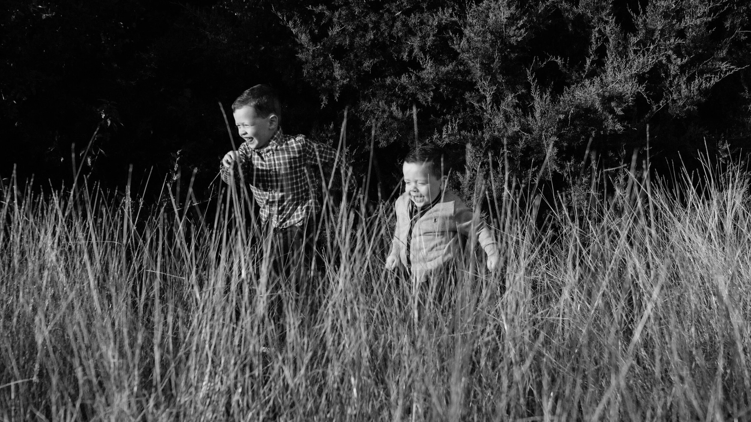 Portrait of siblings at Grapevine Lake 