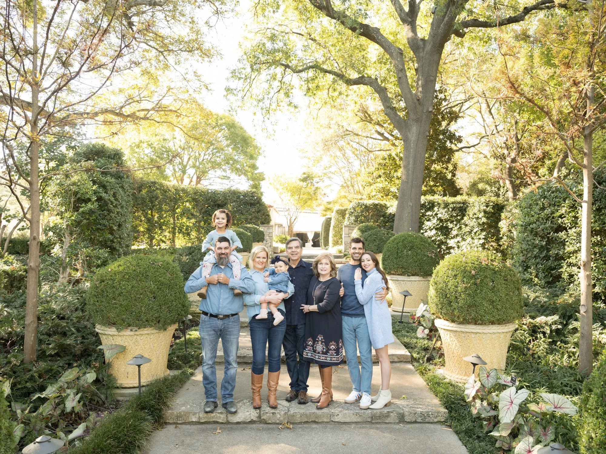Portrait of a family at The Dallas Arboretum 5
