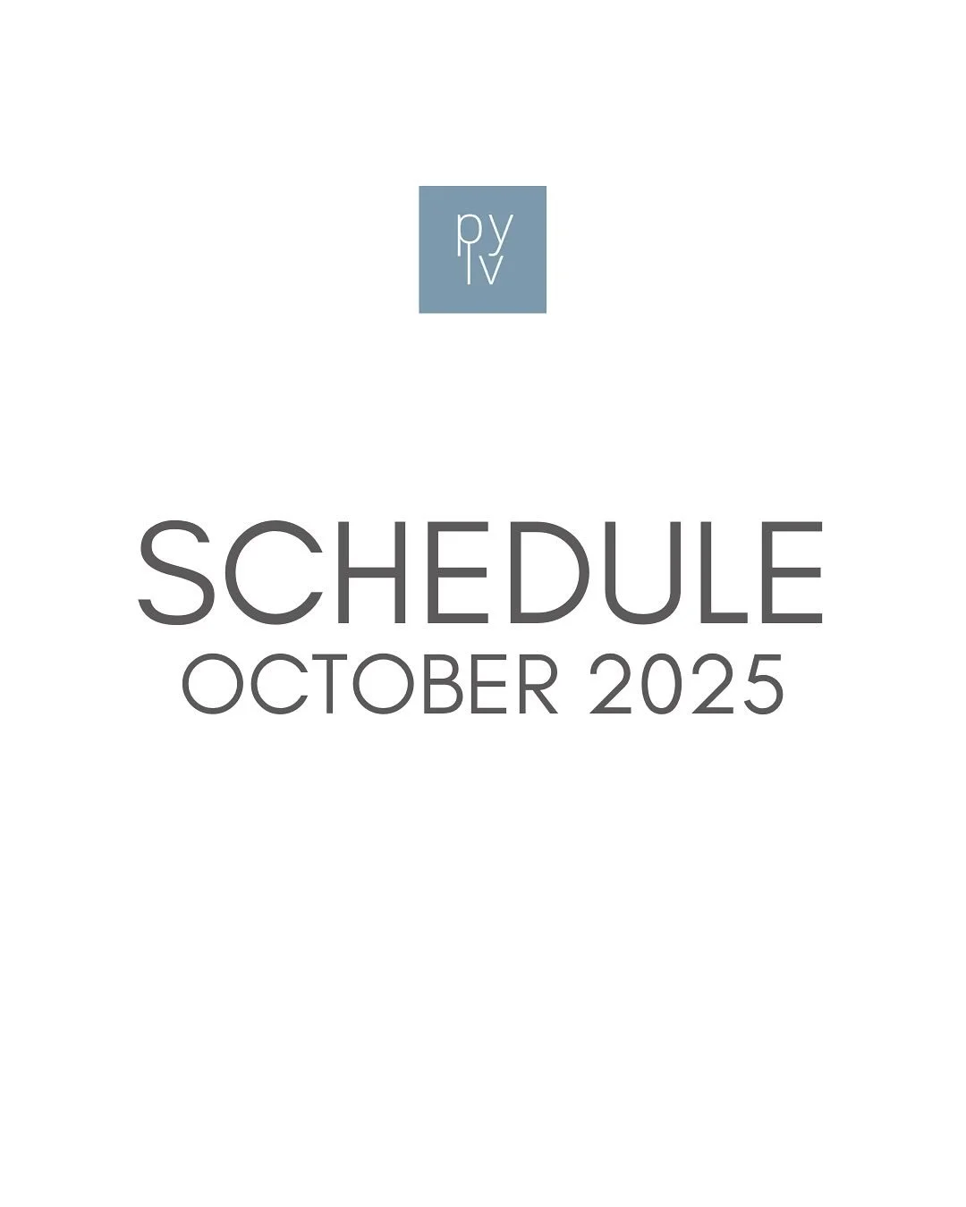 📌 PYLV October Schedule! 🍁🗓️
A full month of classes designed to keep you moving and supported 🧘🤰✨

As we look ahead to winter, drop us a ✅ YES in the comments if you&rsquo;ll be joining us for classes in November &amp; December!

Let&rsquo;s ma