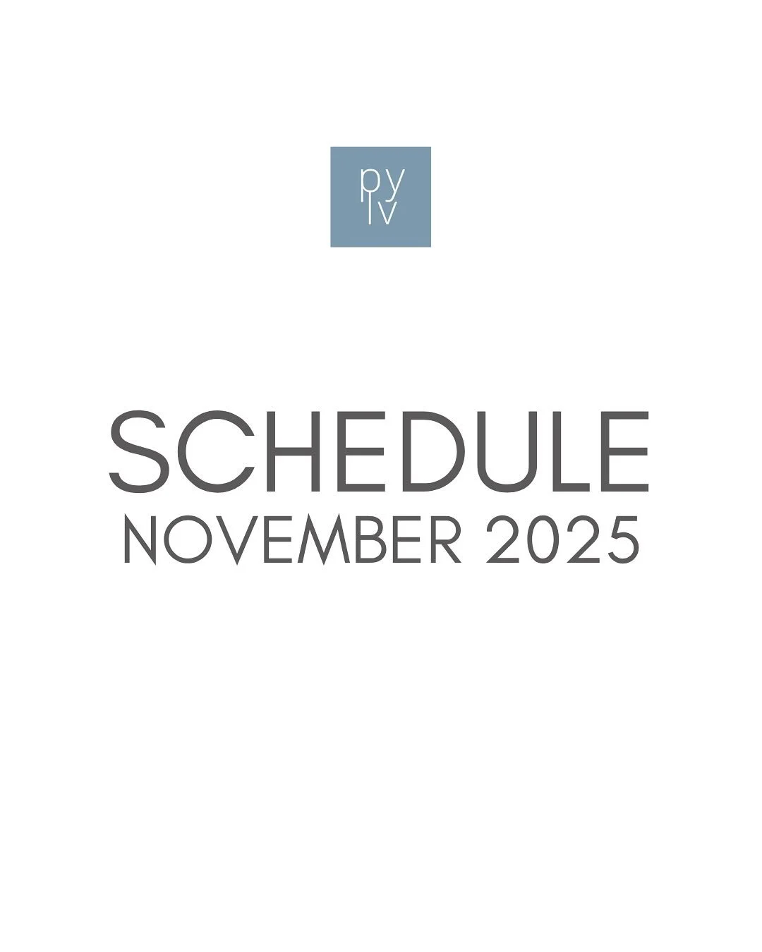 🗓️ The PYLV November schedule is here! 🍁✨
Don&rsquo;t miss out on your favorite classes &mdash; spots fill up fast!

👉 Register online today: https://www.vagaro.com/ar4nn8/classes￼

#pylv #prenatalyogalasvegas #prenatalyoga #movementformotherhood 