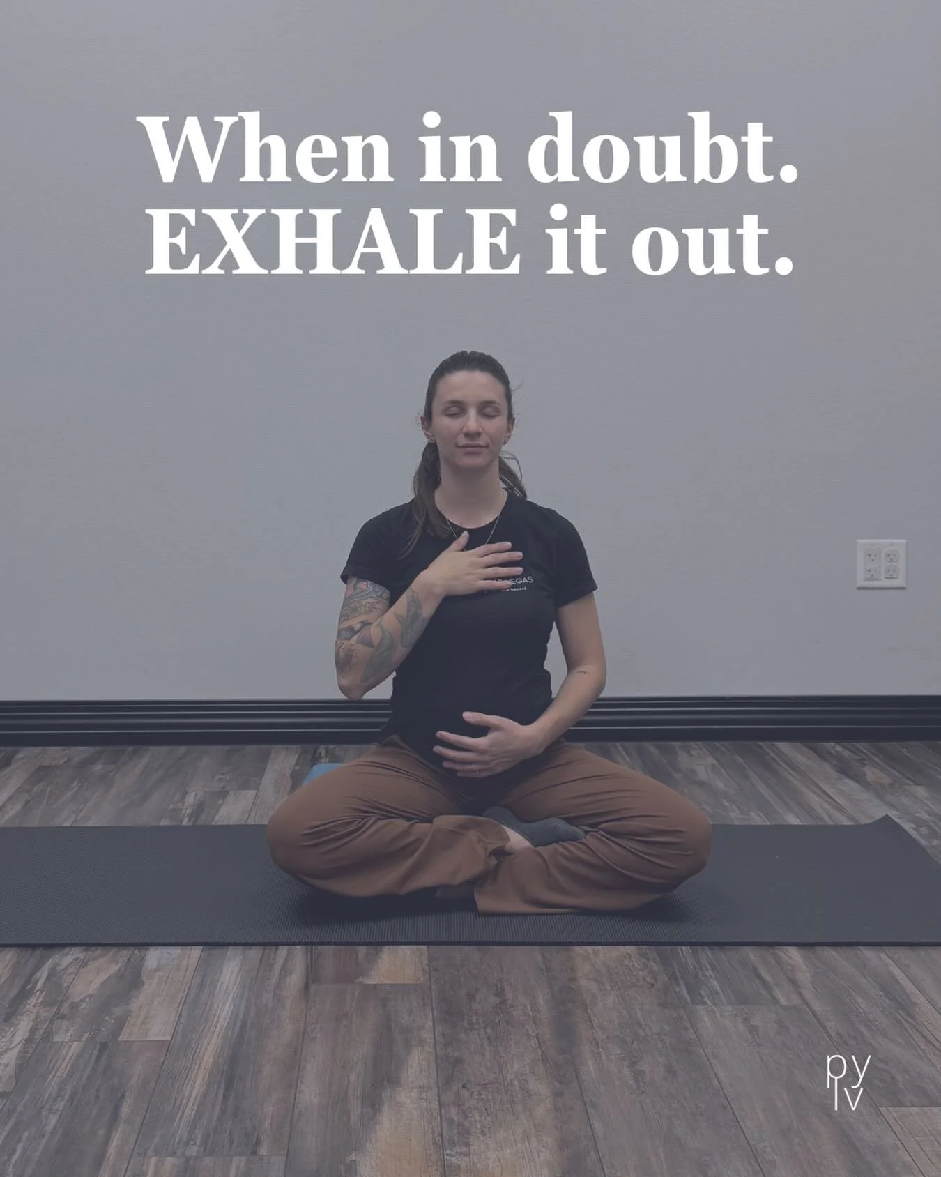 Some of the best advice I&rsquo;ve been given ✨
When in doubt, exhale it out 🌬️ 

#prenatalyogalasvegas #prenatalyogateachertraining #breathwork #pelvichealth #diaphragmbreathing
