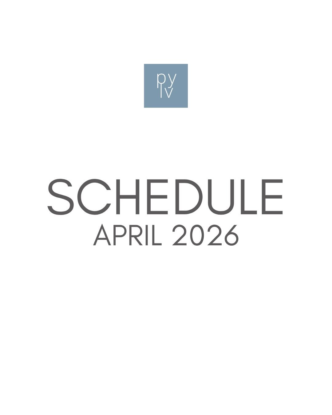 Happy April 🌸✨

We&rsquo;re looking forward to a beautiful month ahead 🤍

This month:
🌿 Weekly classes
🛍️ 4.10 &amp; 4.24 Yoga &amp; Pilates pop up with @maeveandrayne
💕 4.11 @miracleinprogress Journey Through Motherhood
🤰 4.25 &amp; 4.26 Feel 