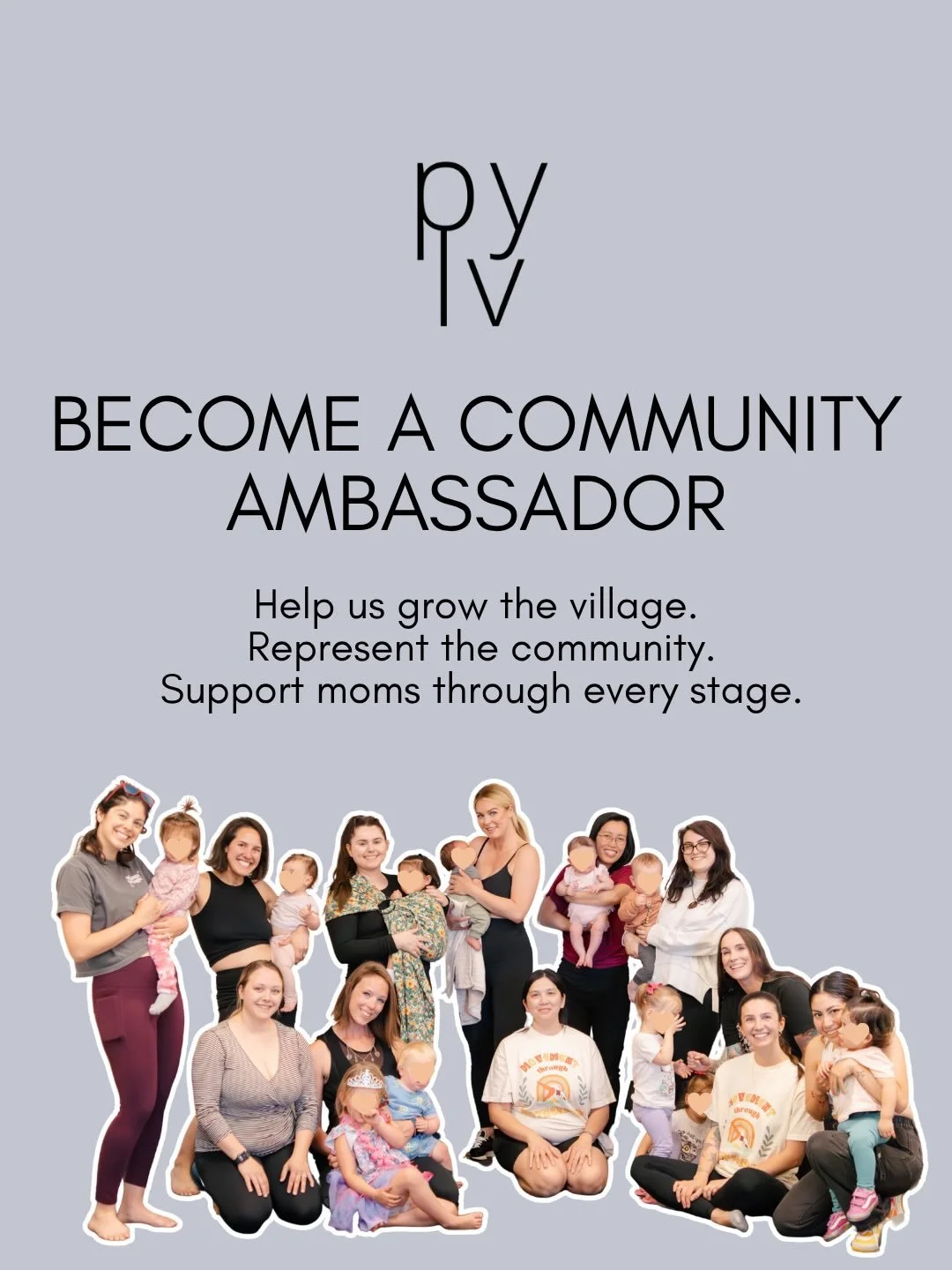 We&rsquo;re growing the PYLV village 🤍

Applications for our PYLV Ambassador Program are now open ✨

We&rsquo;re looking for:
&bull; Prenatal Ambassadors
&bull; Baby &amp; Me Ambassadors
&bull; Tot Mom Ambassadors

We&rsquo;re looking for moms who l