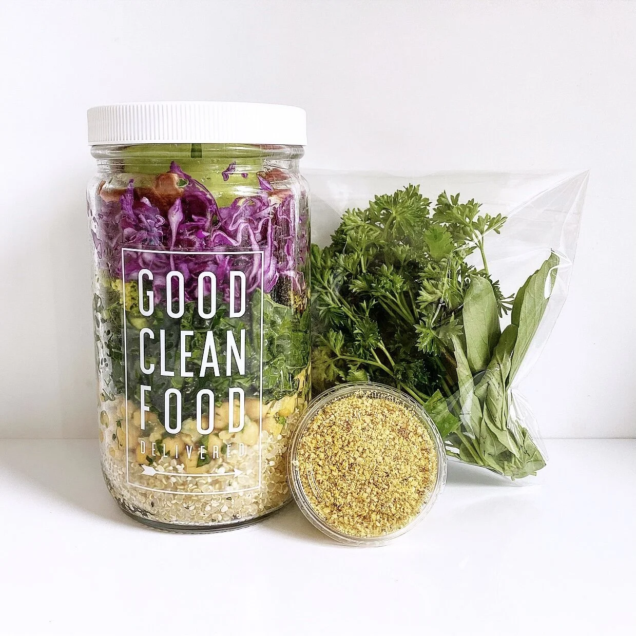 Mean Green Detox Salad with Quinoa and Green Goddess Dressing