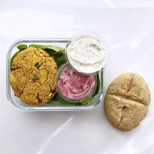 Curried Quinoa Chickpea Burgers