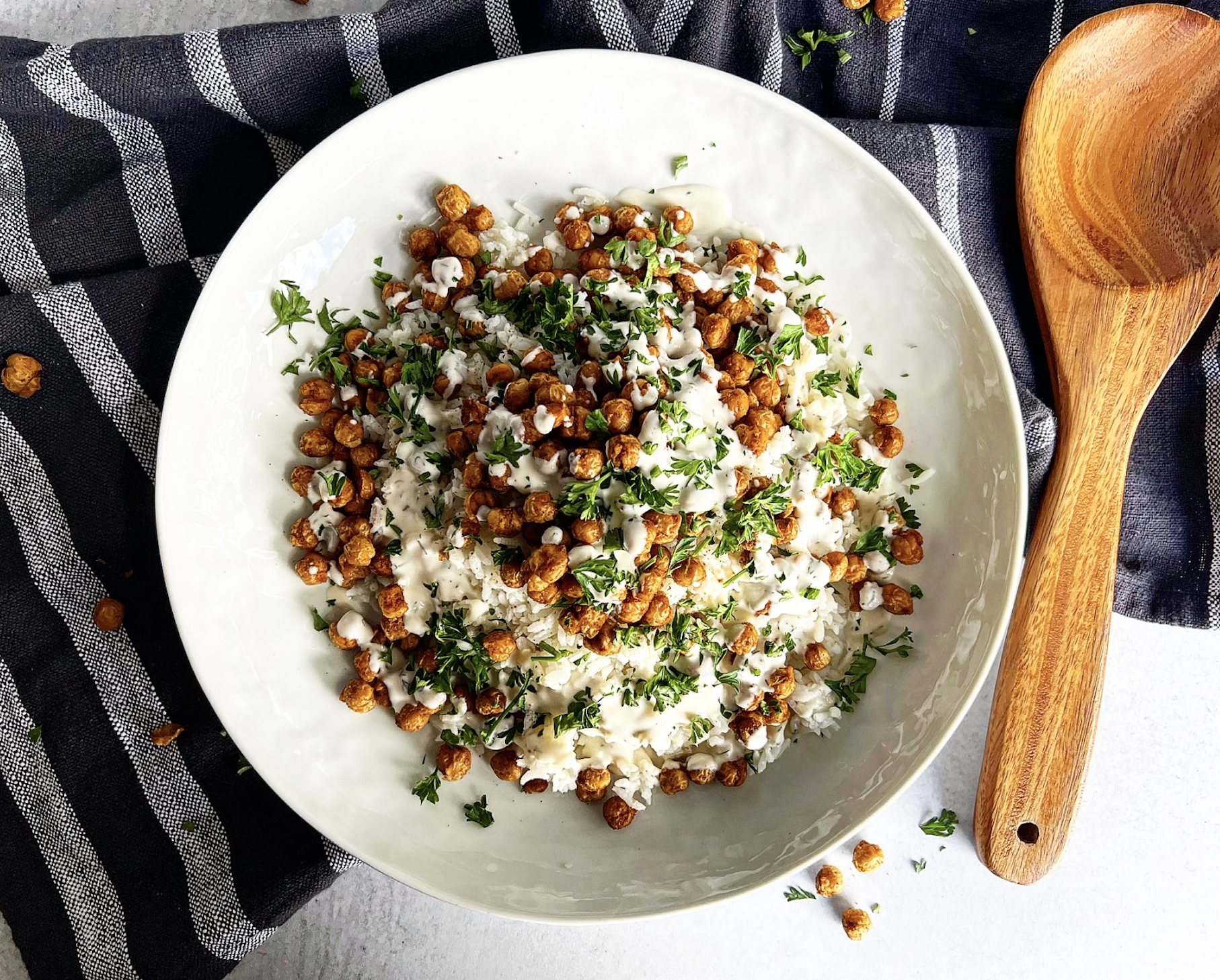 Middle Eastern Basmati Rice With Chickpeas and Herbs