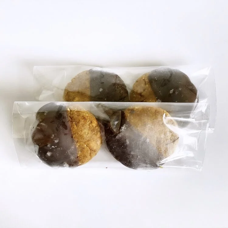 Raw PB Cookies Dipped in Chocolate
