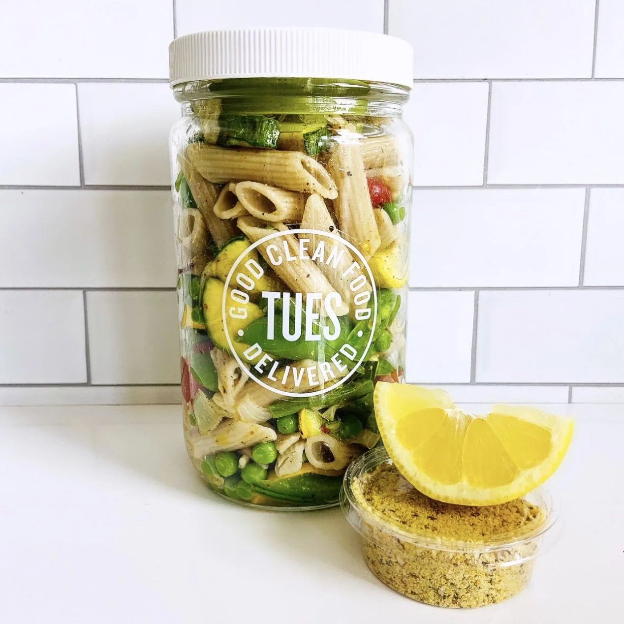 Pasta Primavera + Pecan Parm