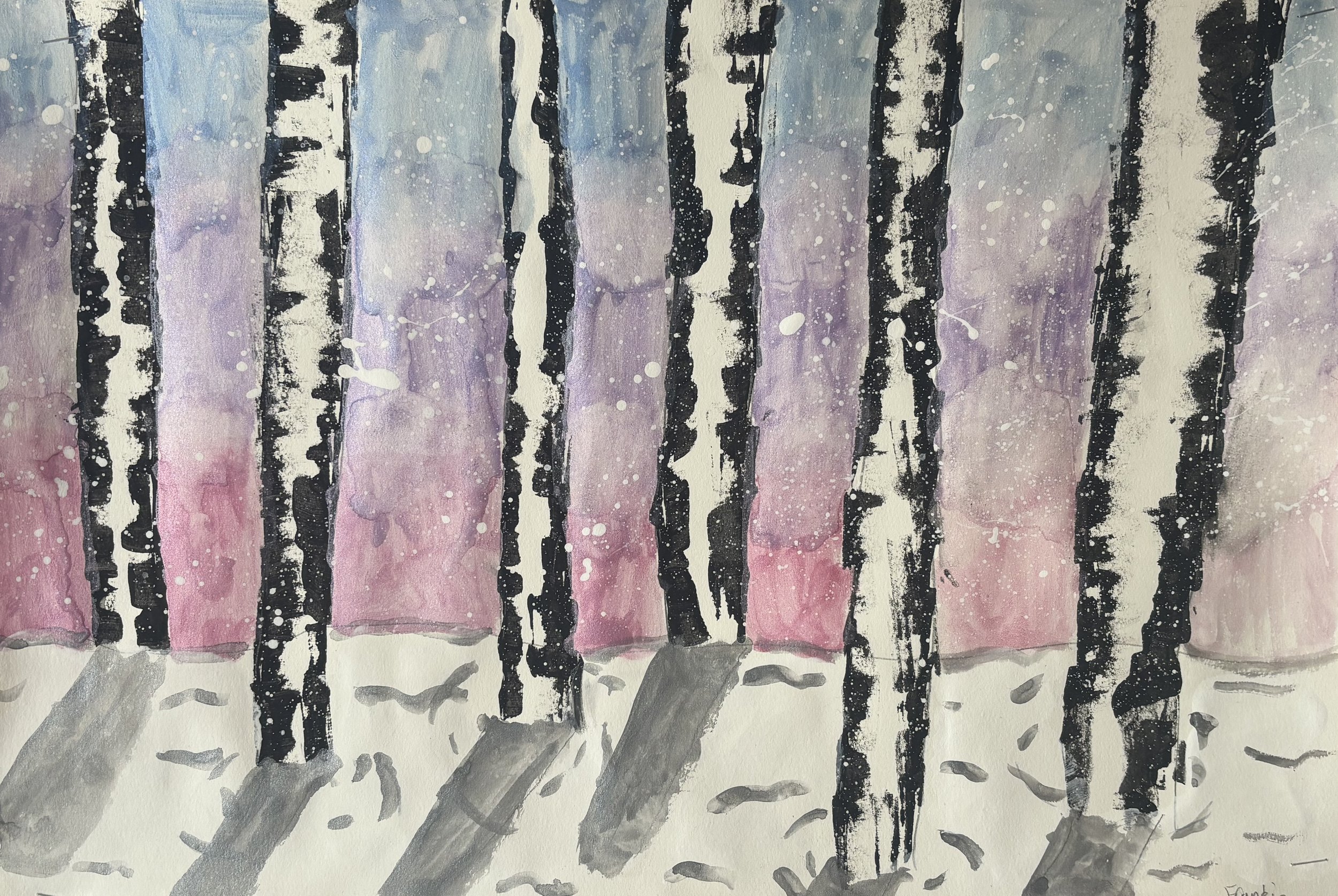 By Frankie Cassaniti: Mixed Media, response to light and media. 2025