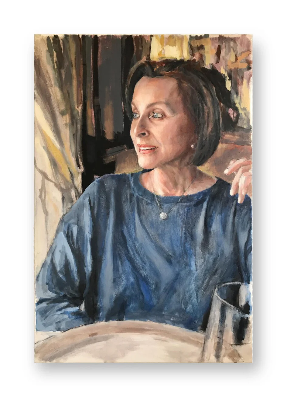   In the light   Oil, charcoal and wax on canvas. 24 x 36 in. 