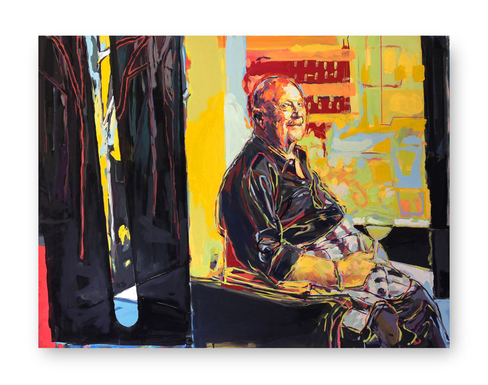   James A Beard  Oil and charcoal on canvas. 40 x 30 in.  In the collection of the James Beard Foundation, New York, NY 