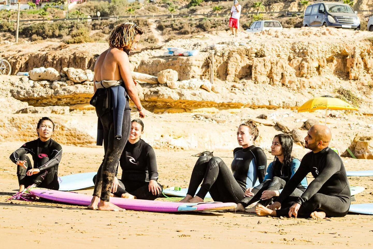 The beach is our happy place😃we are able to open our doors start slowly and steadily  begin welcoming you guys 🌊 
.
.
👉🏽 Our surf Coaching package is our most comprehensive surf program.
This package includes everything surf lessons and equipment