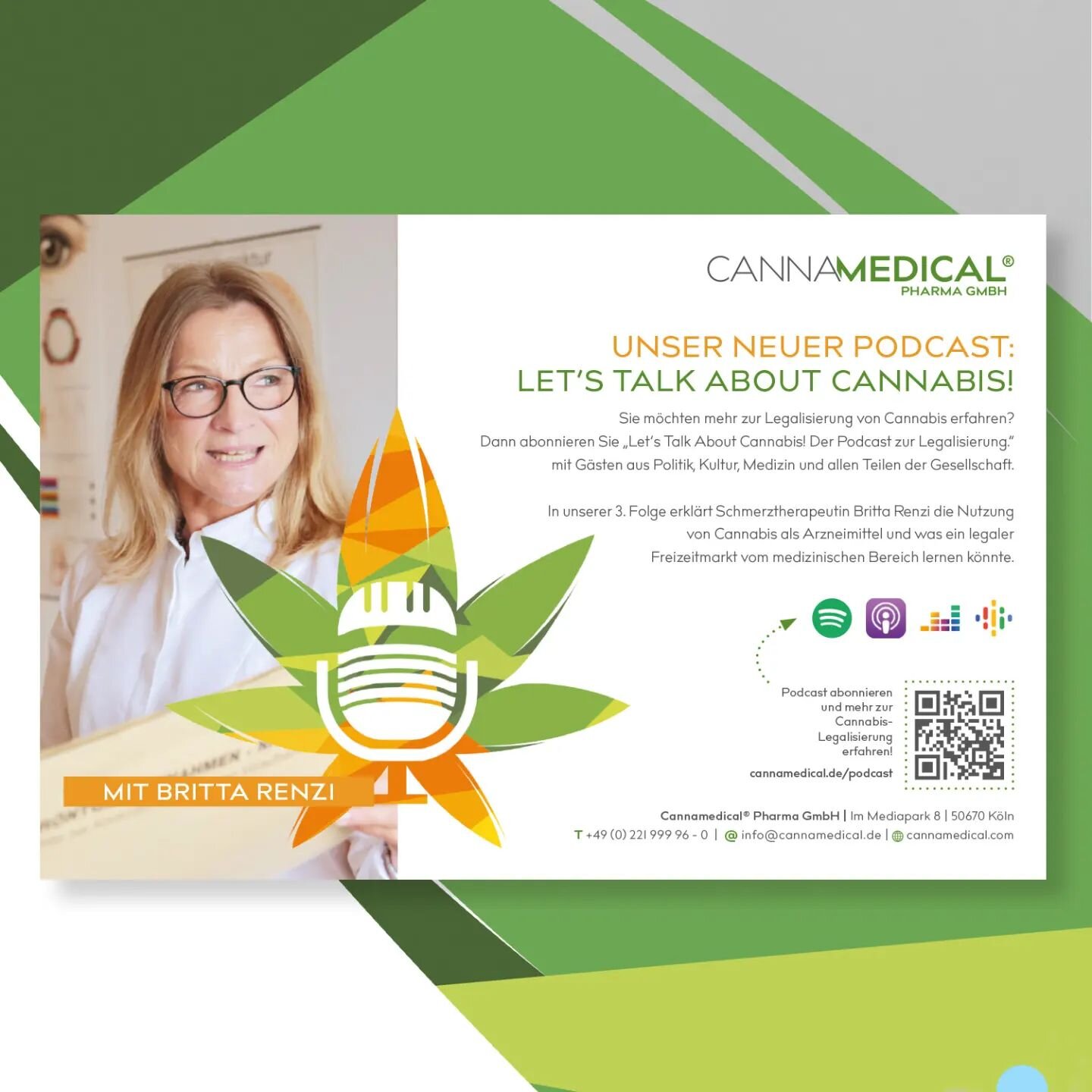 Let's talk about Cannabis 💚🌱💚 F&uuml;r die Promotion des neuen Podcast von @cannamedical.pharma wurden Anzeigen im Stern und Focus geschaltet 📢👀🟢
.
.
.
#freelancedesigner #mediadesign #koelndesign #digitalmarketing #digitaldesign
#graphicdesign