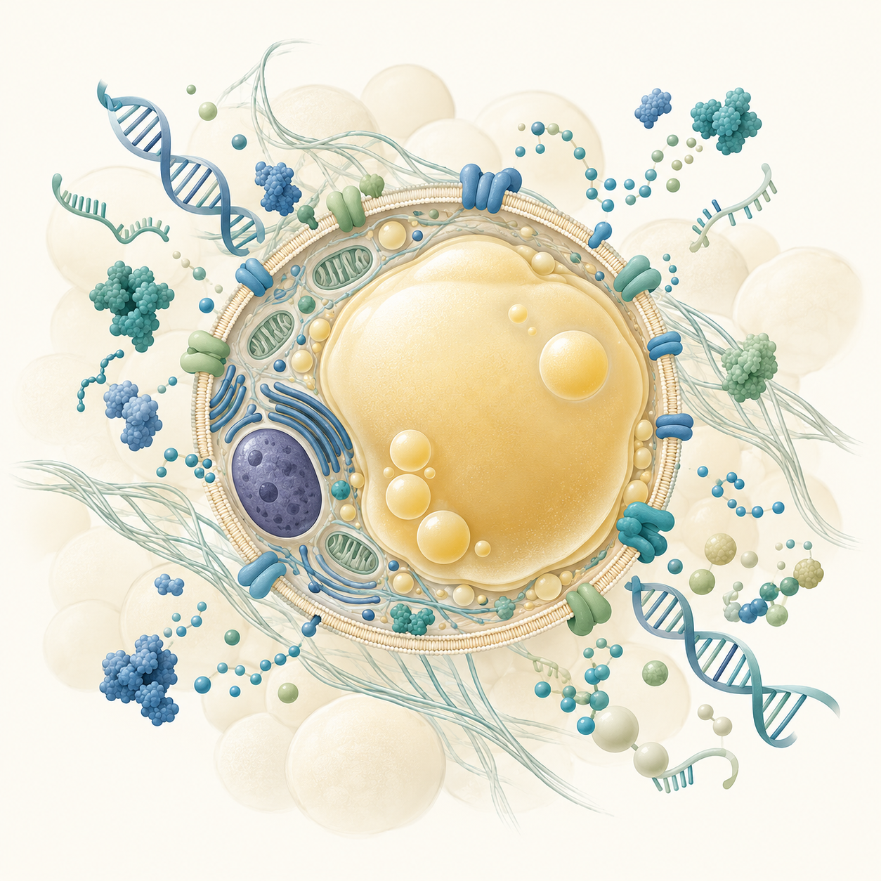 Conceptual illustration: Molecular mechanisms of obesity