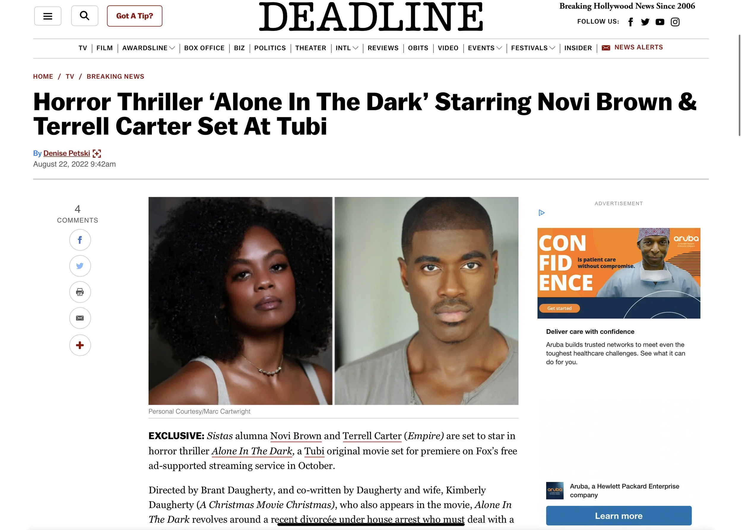 Novi Books ‘ ALONE IN THE DARK’