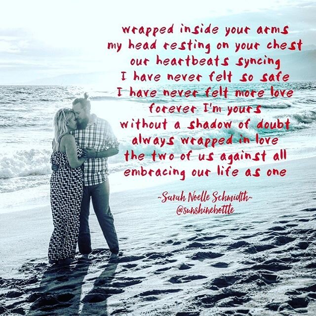 Continuing anniversary week love poetry series. This picture was taken by @psalmsthirtyfour (edit by me) after we had eloped, since we never did an engagement shoot, this was our &lsquo;just married&rsquo; shoot in Santa Monica 🌊&hearts;️:
&bull;
wr