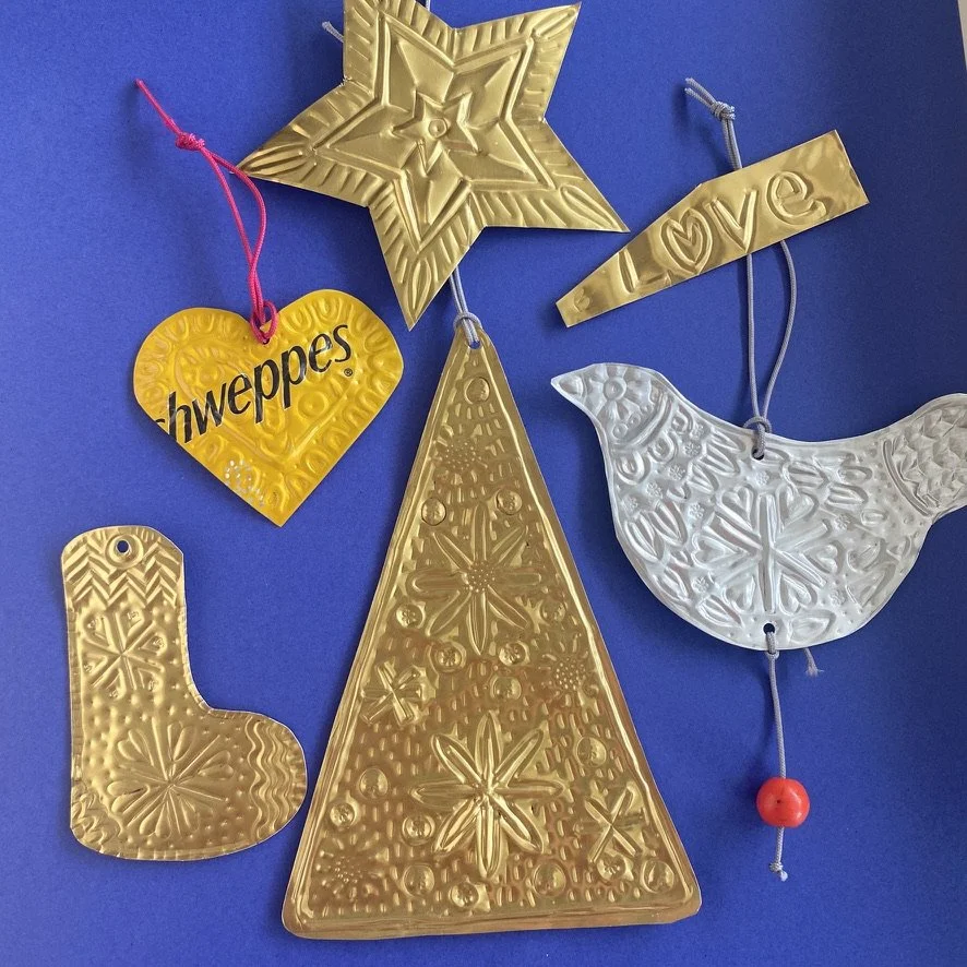 Embossed Metal Christmas Decorations Workshop- DEPOSIT: A Touch of Craft, Ossett Wednesday November 26 2025