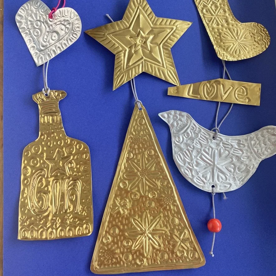 Embossed Metal Christmas Decorations Workshop- DEPOSIT: A Touch of Craft, Ossett