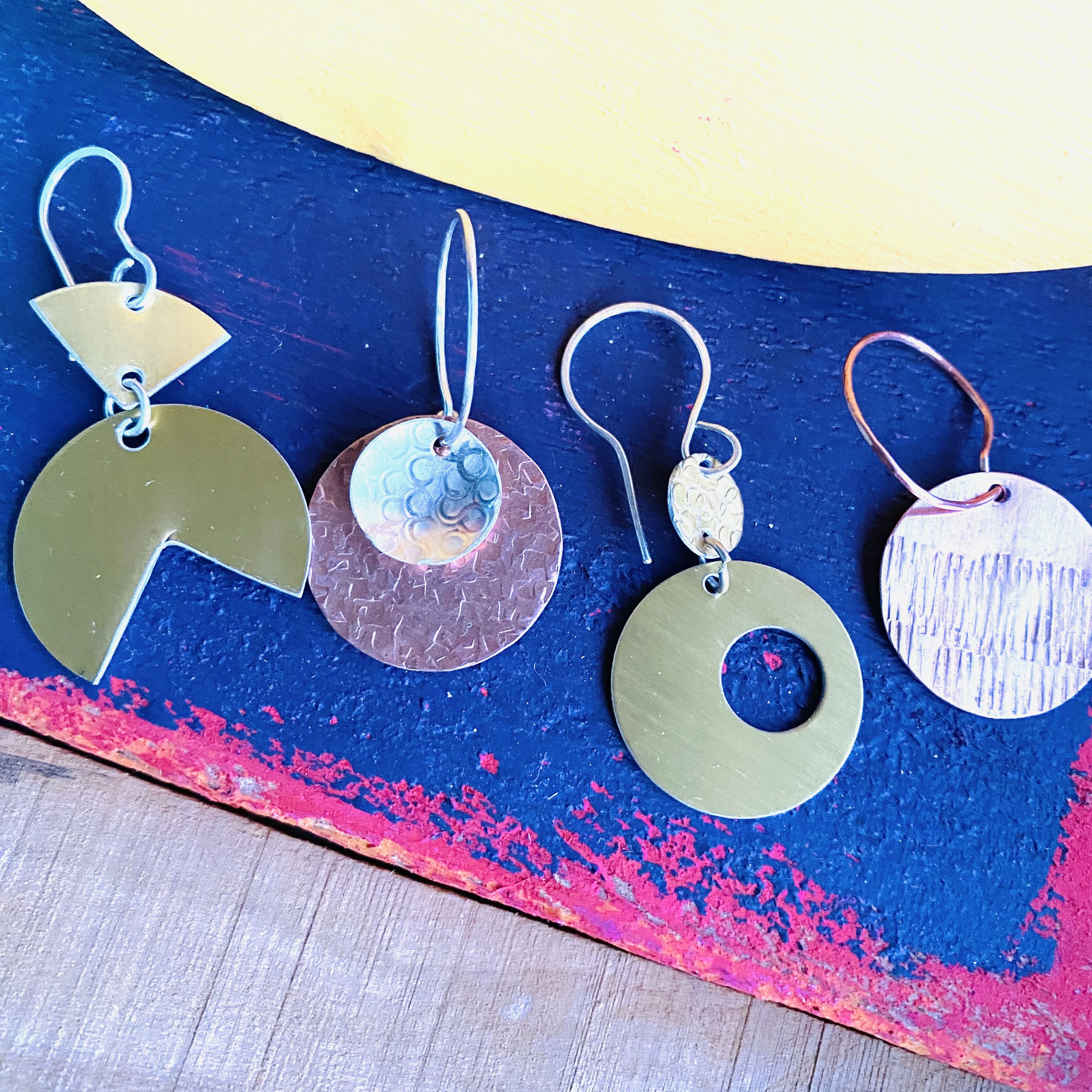 Textured earrings workshop