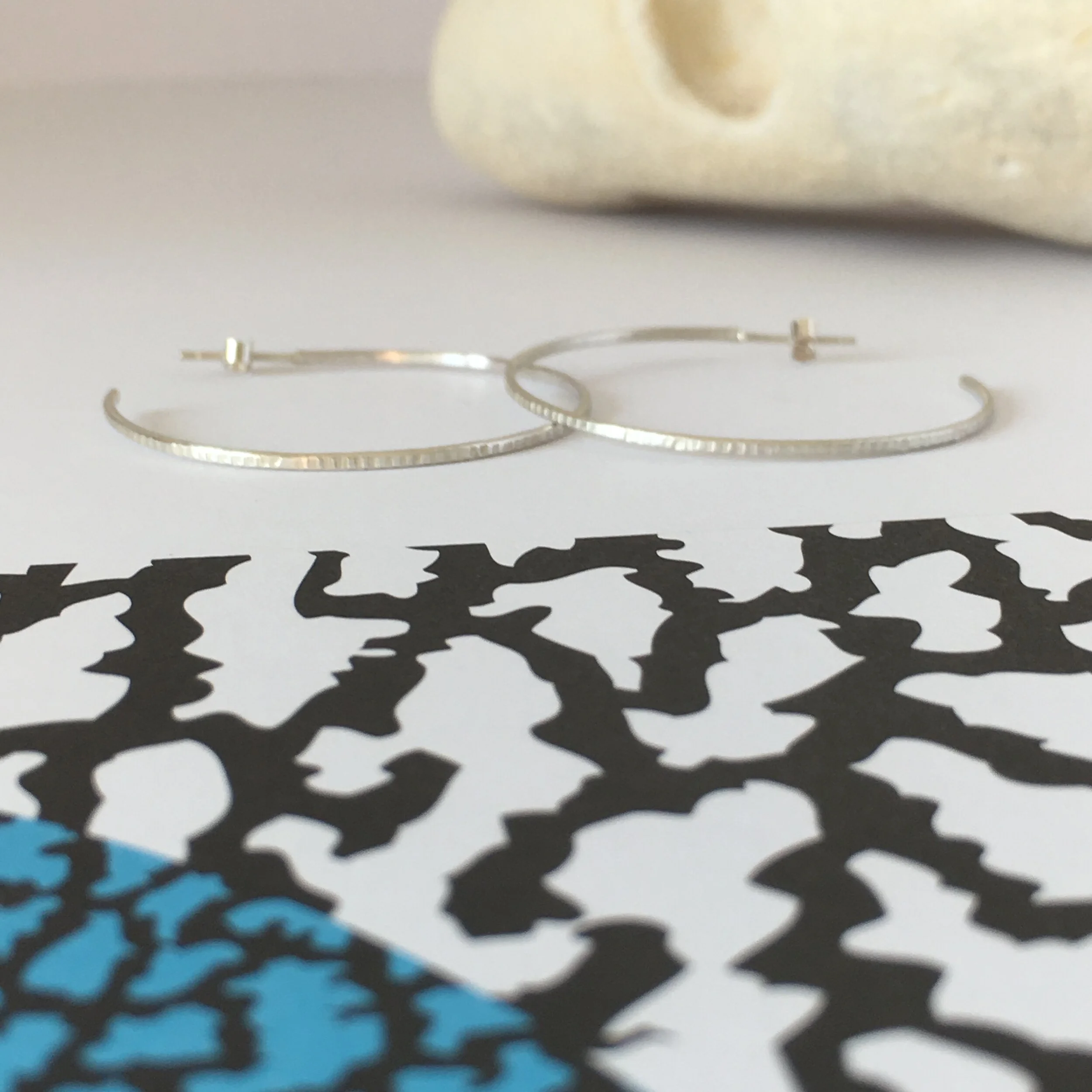 Large Silver Hoop Earrings