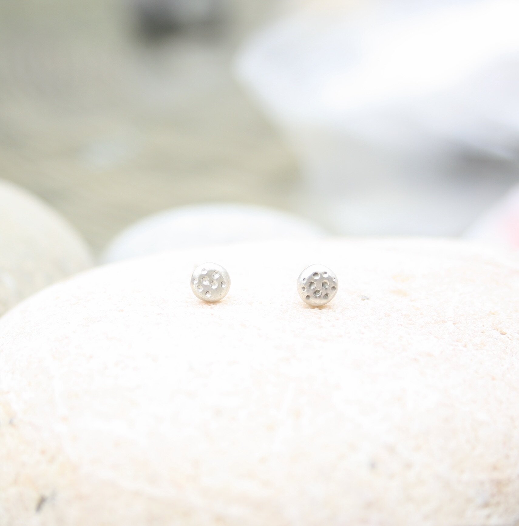 Dotty Silver Nugget Studs - Small