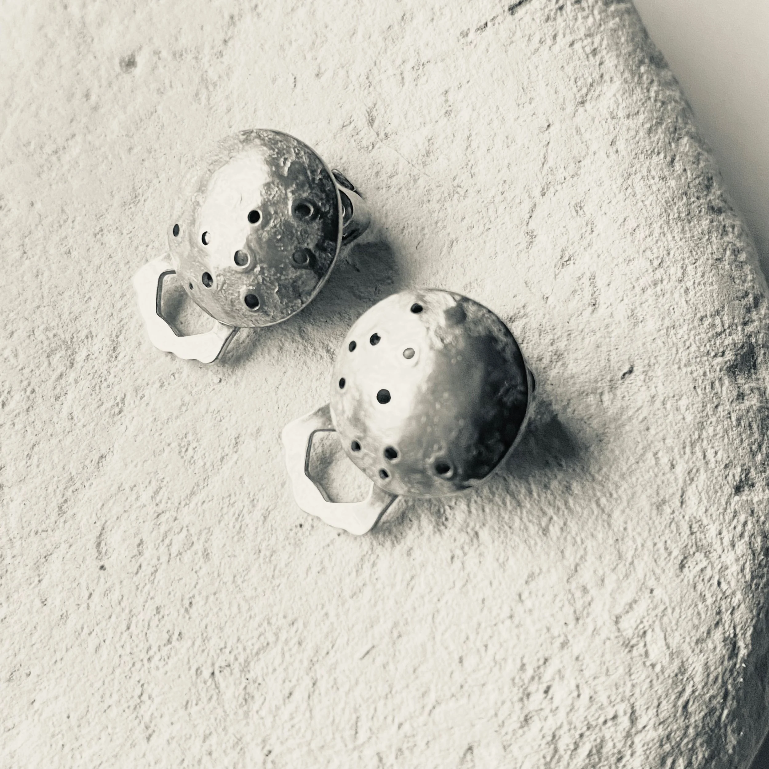 Silver Moon Clip-on Studs