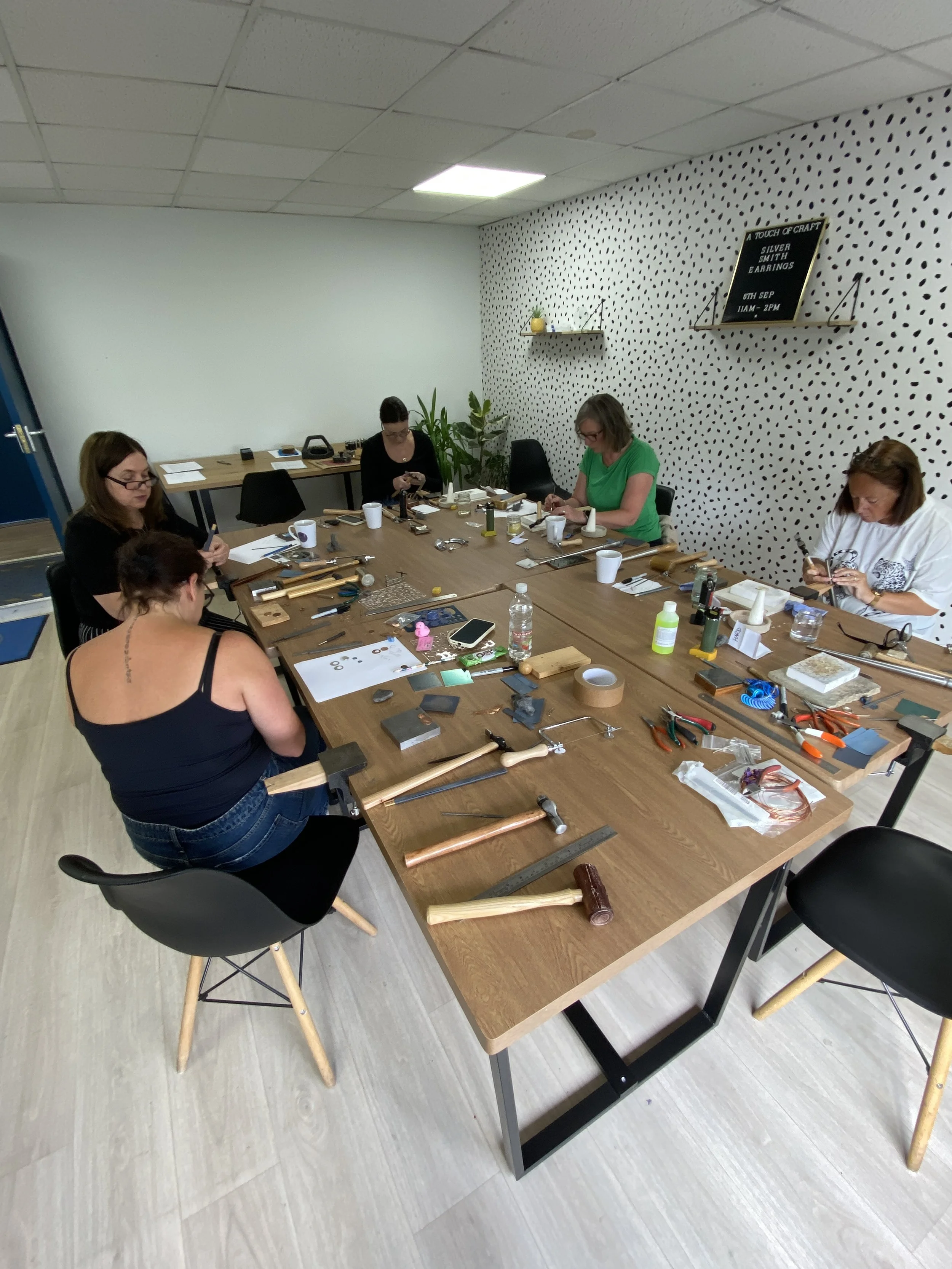 Silver Textured Earrings Workshop