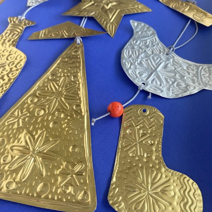 Embossed Metal Christmas Decorations Workshop- DEPOSIT: A Touch of Craft, Ossett