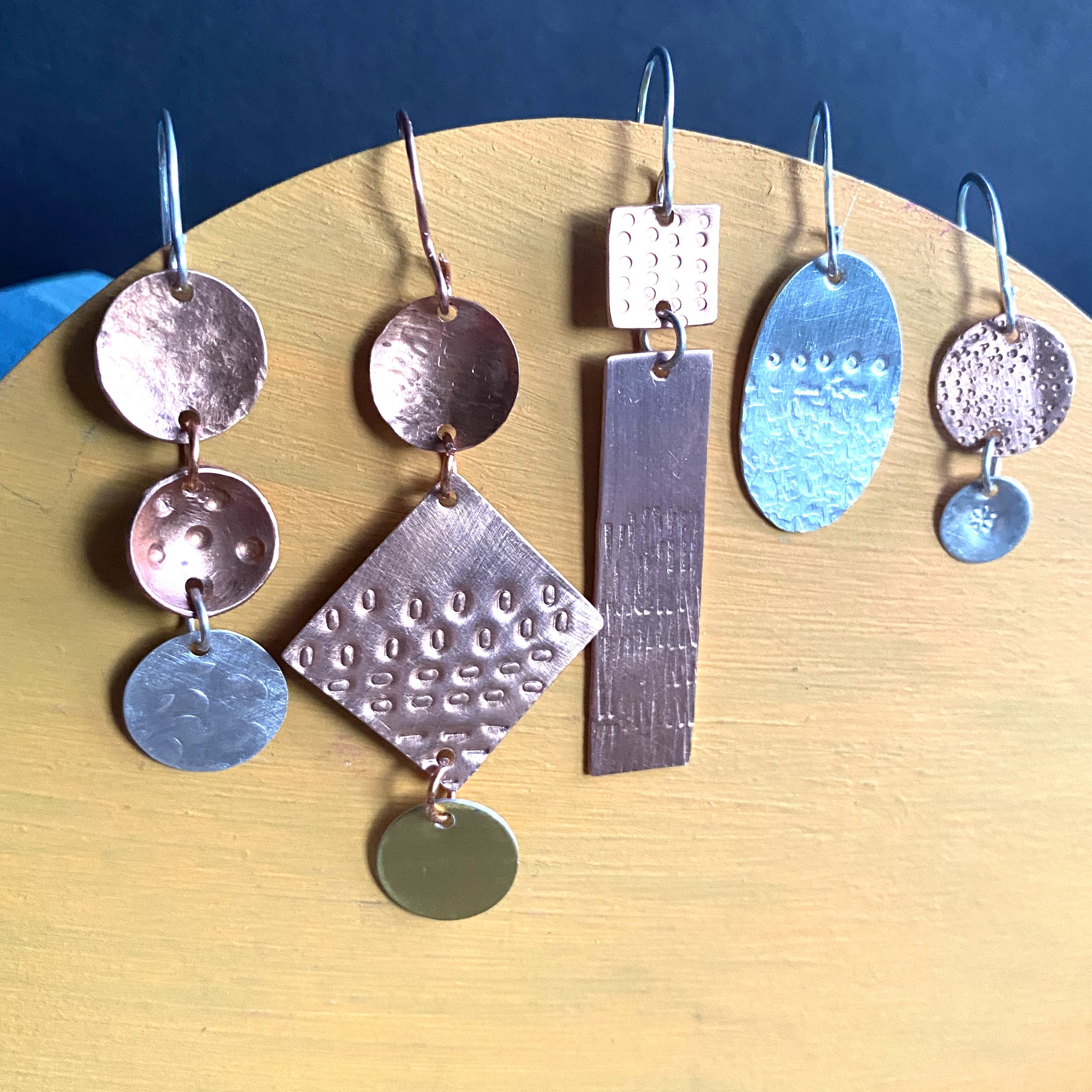 Textured earrings workshop