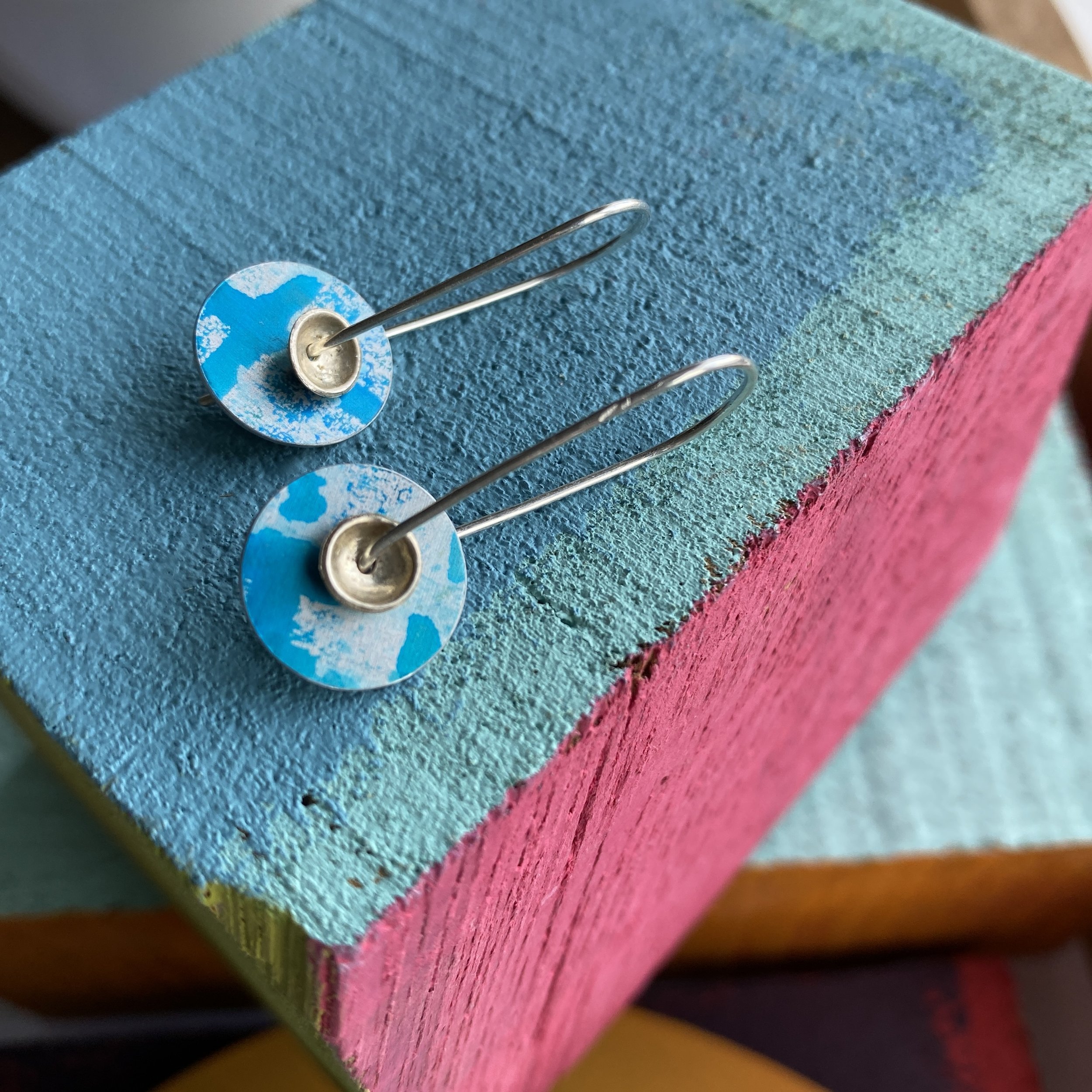 Silver/Aluminium Earrings- Medium