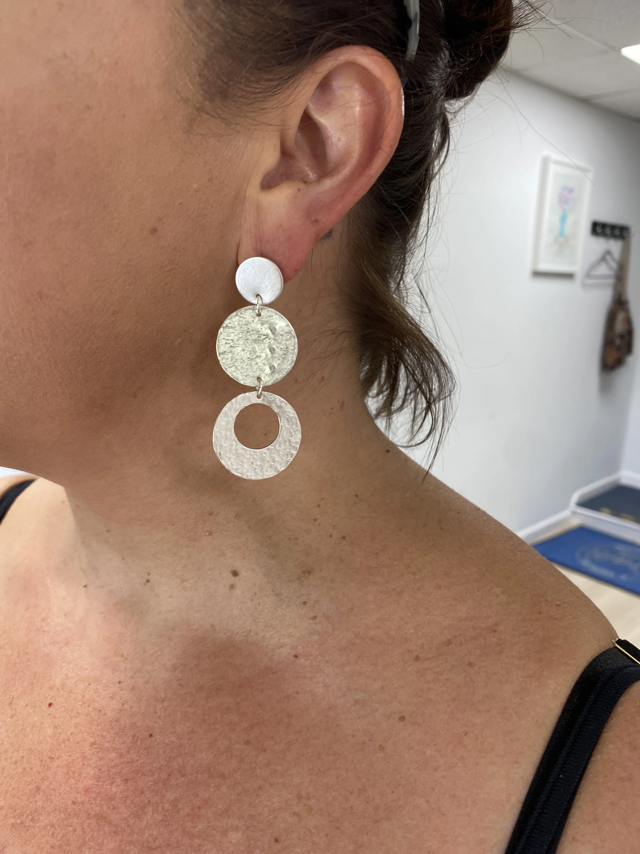 Silver Textured Earrings Workshop
