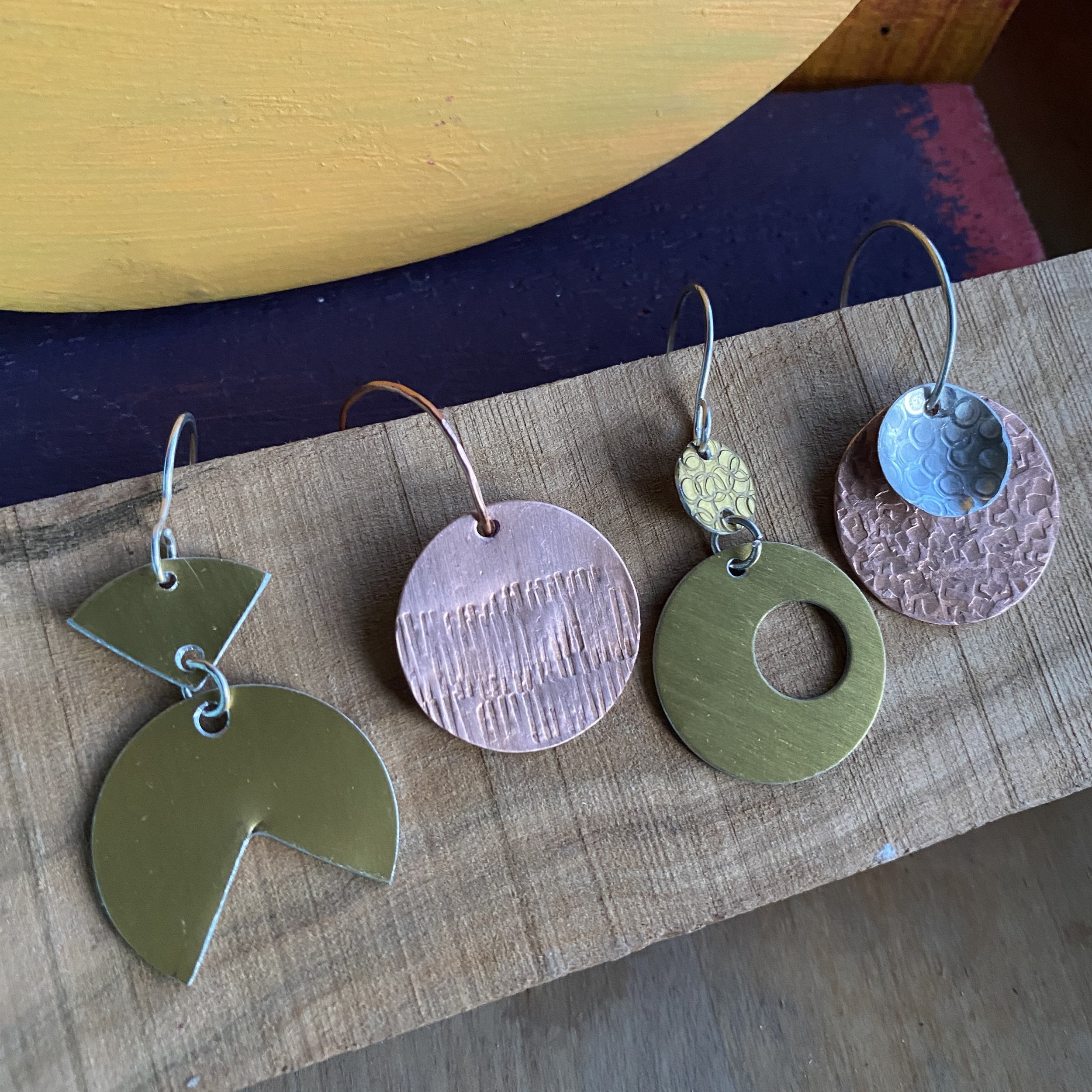 Textured earrings workshop