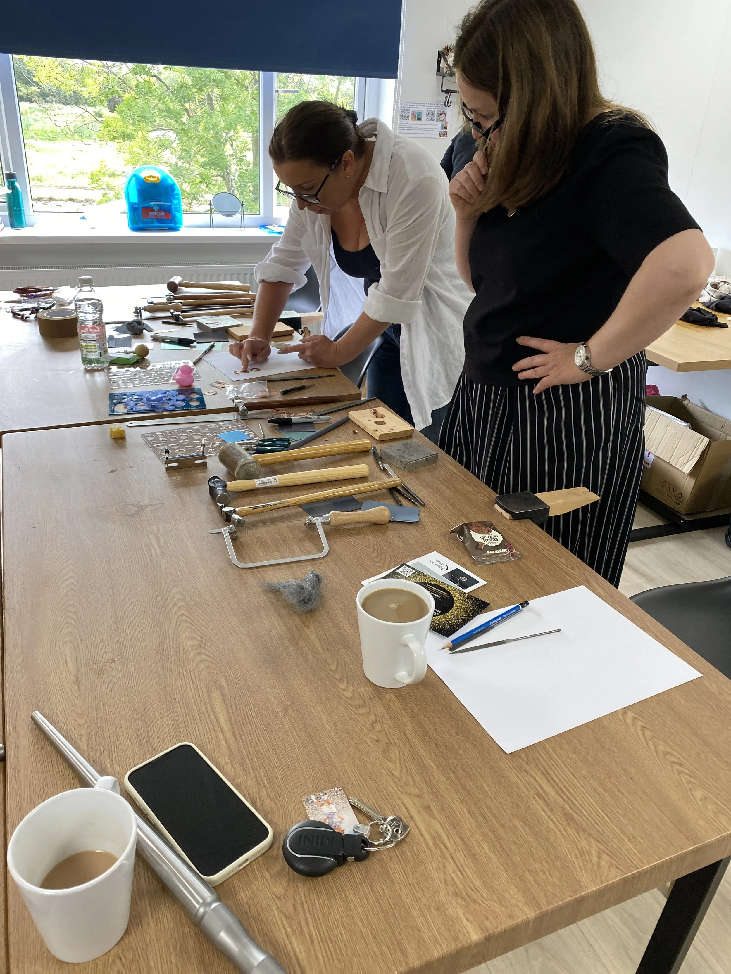 Silver Textured Earrings Workshop