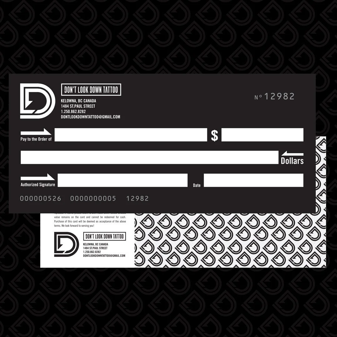 Don't Look Down Tattoo Digital Gift Certificate