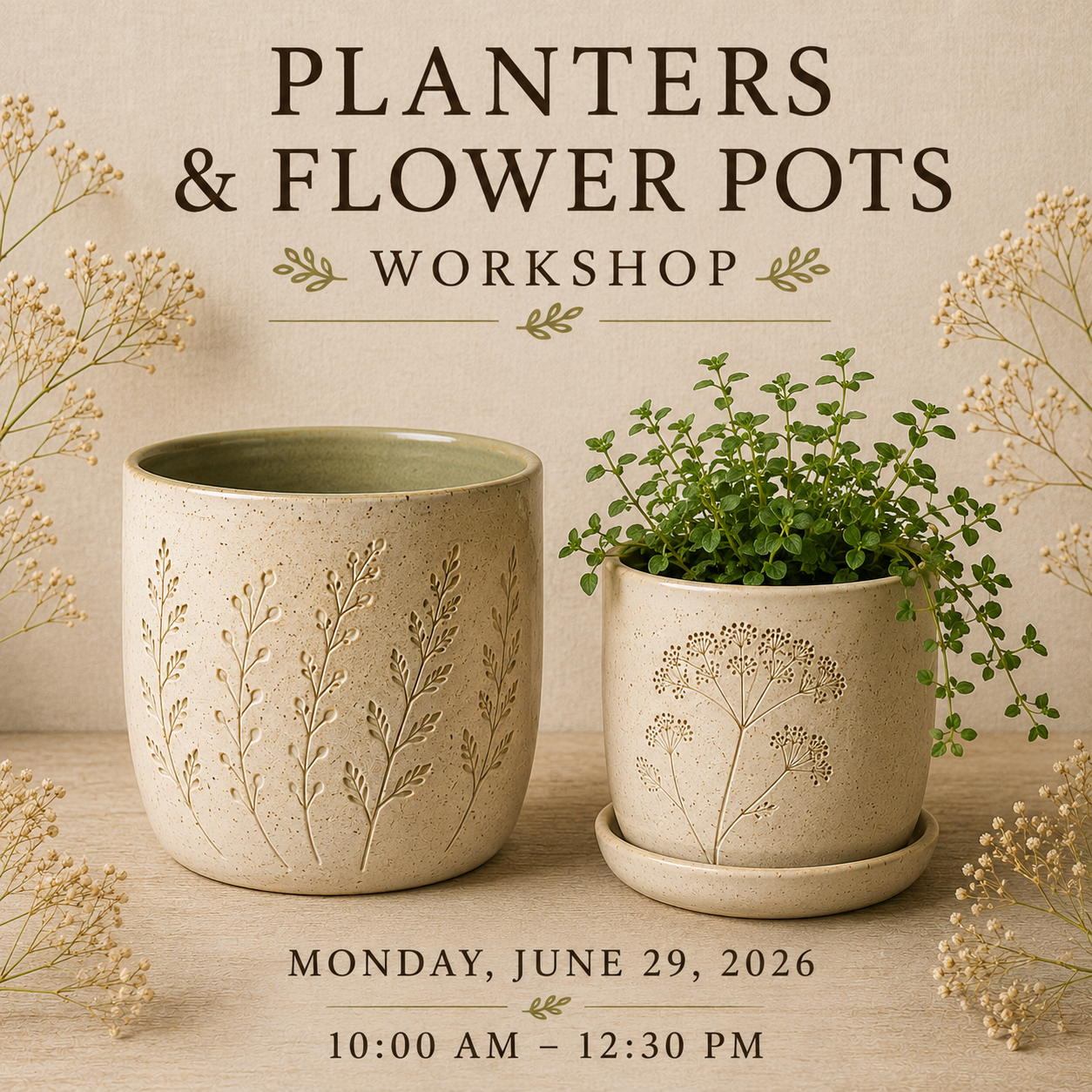 Planters and Flower Pots Workshop