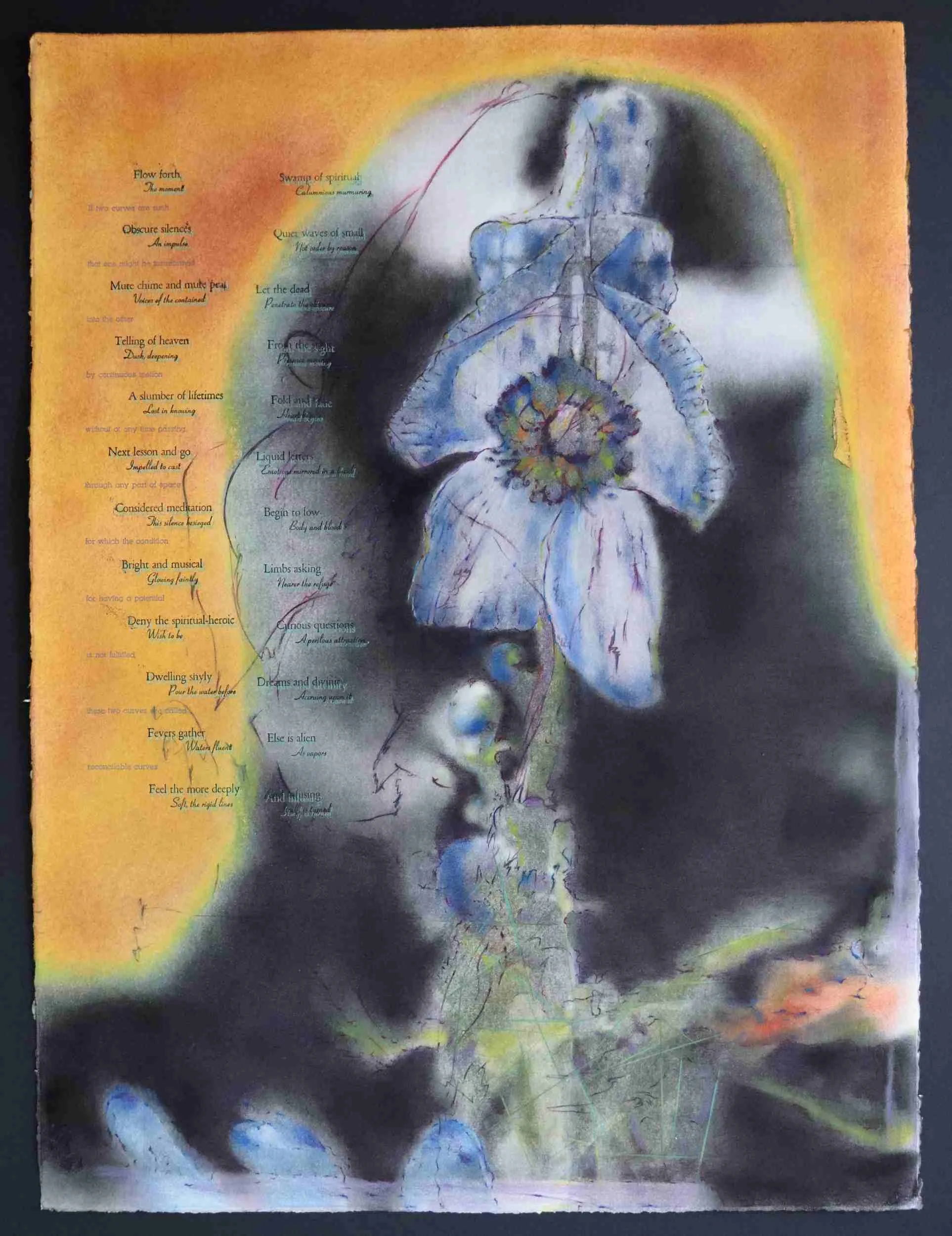    Madonna Pacifica     Pacifica Portfolio (#17) , photocopy, drawing, litho ink, letterpress on Rives BFK,  22 x 30 