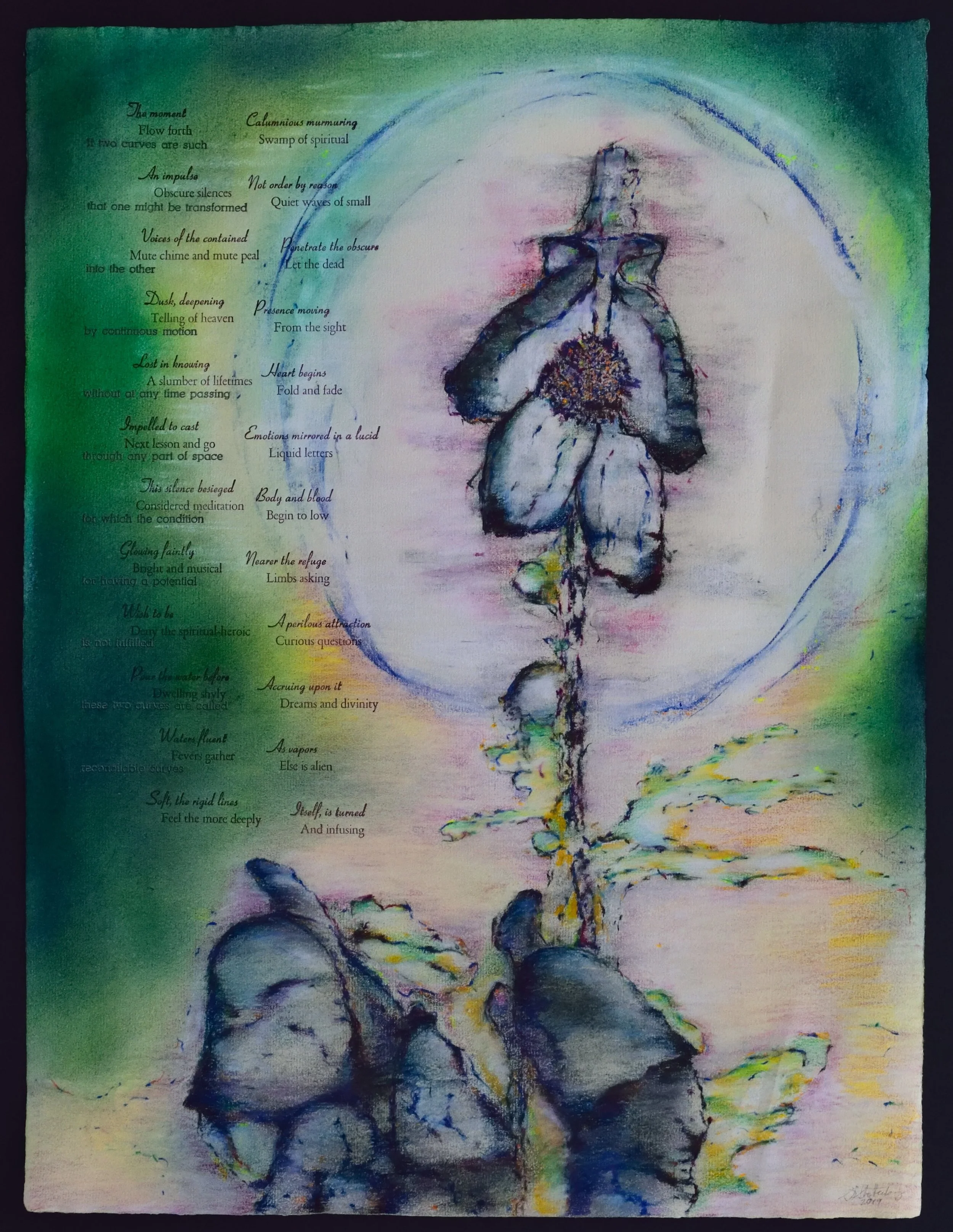    Jade Pacifica     Pacifica Portfolio,  Drawing, litho ink, letterpress on Hayle, 16 x 21 